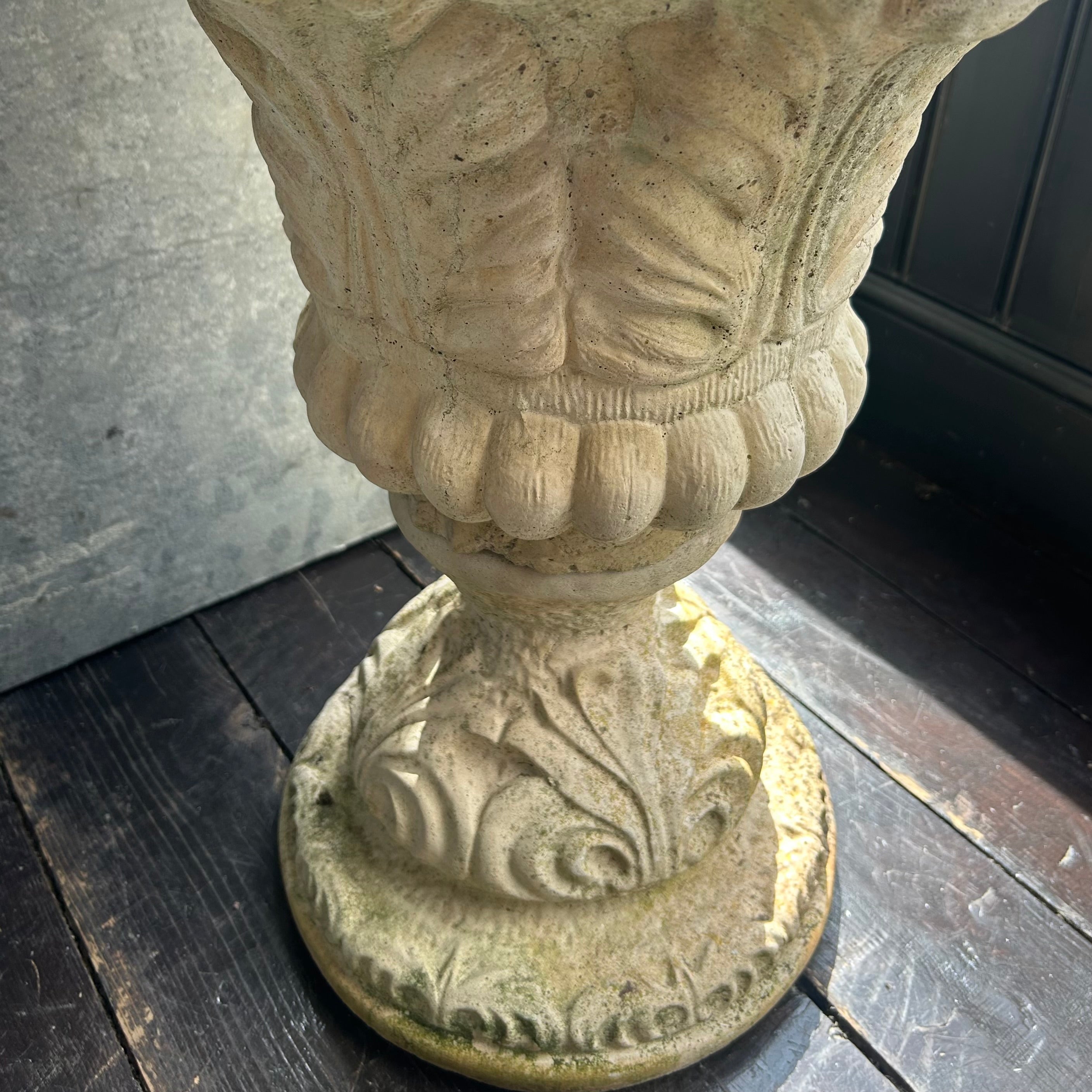 Classical Urn With Leaf Motif
