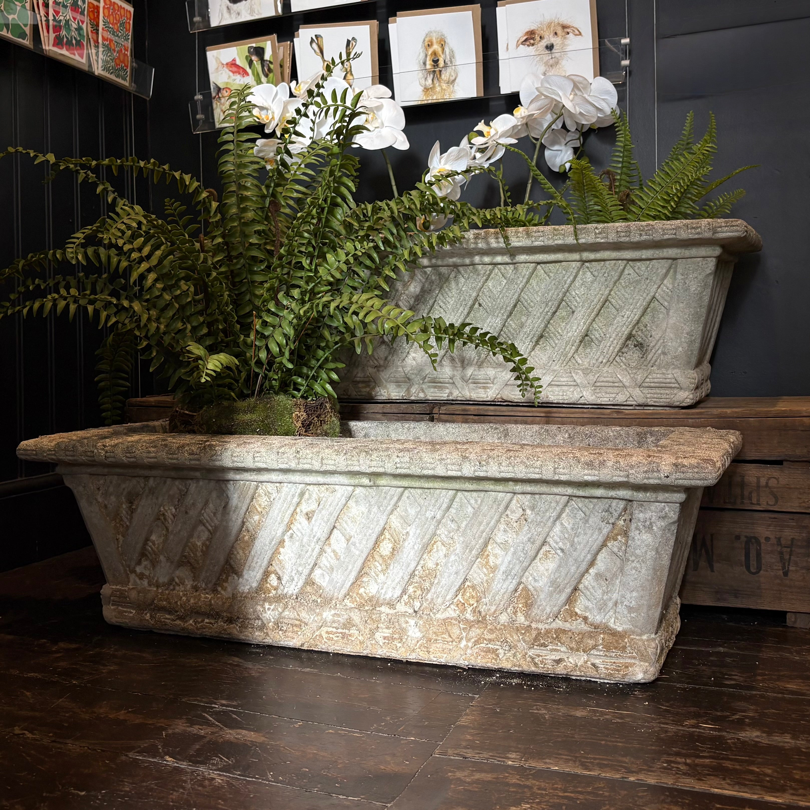 Traditional Basketwork Garden Trough
