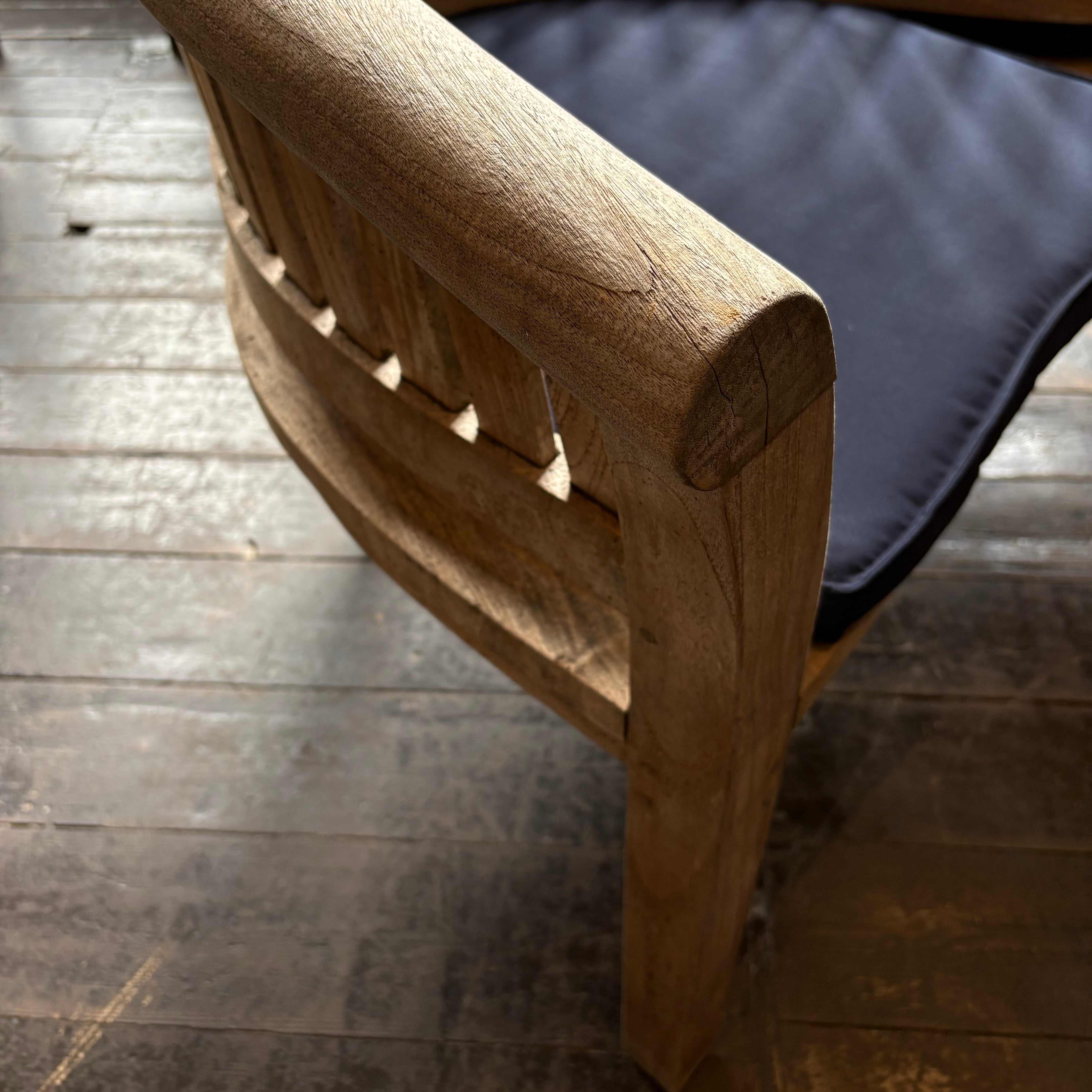 Teak ‘S’ Shaped Companion Bench