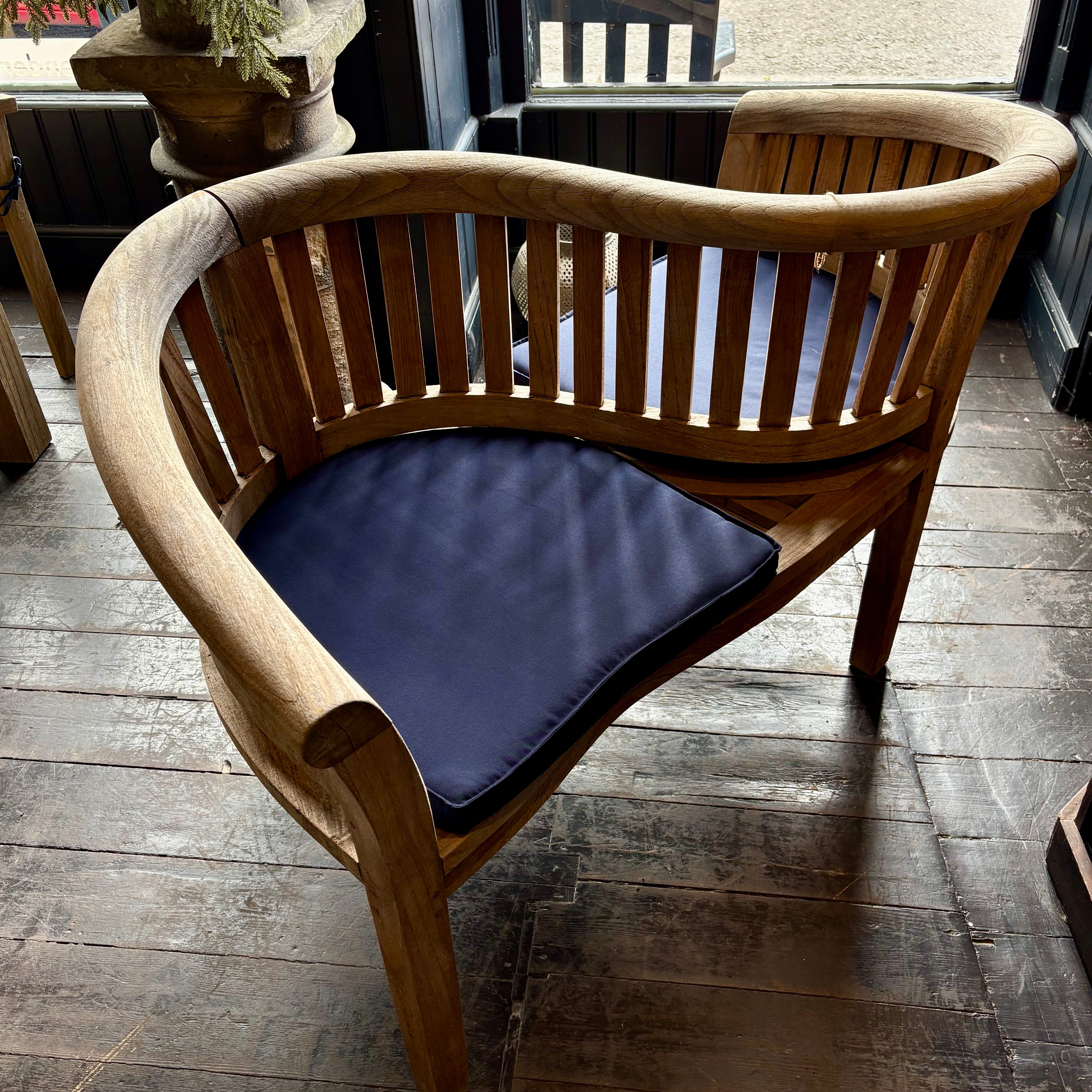 Teak ‘S’ Shaped Companion Bench