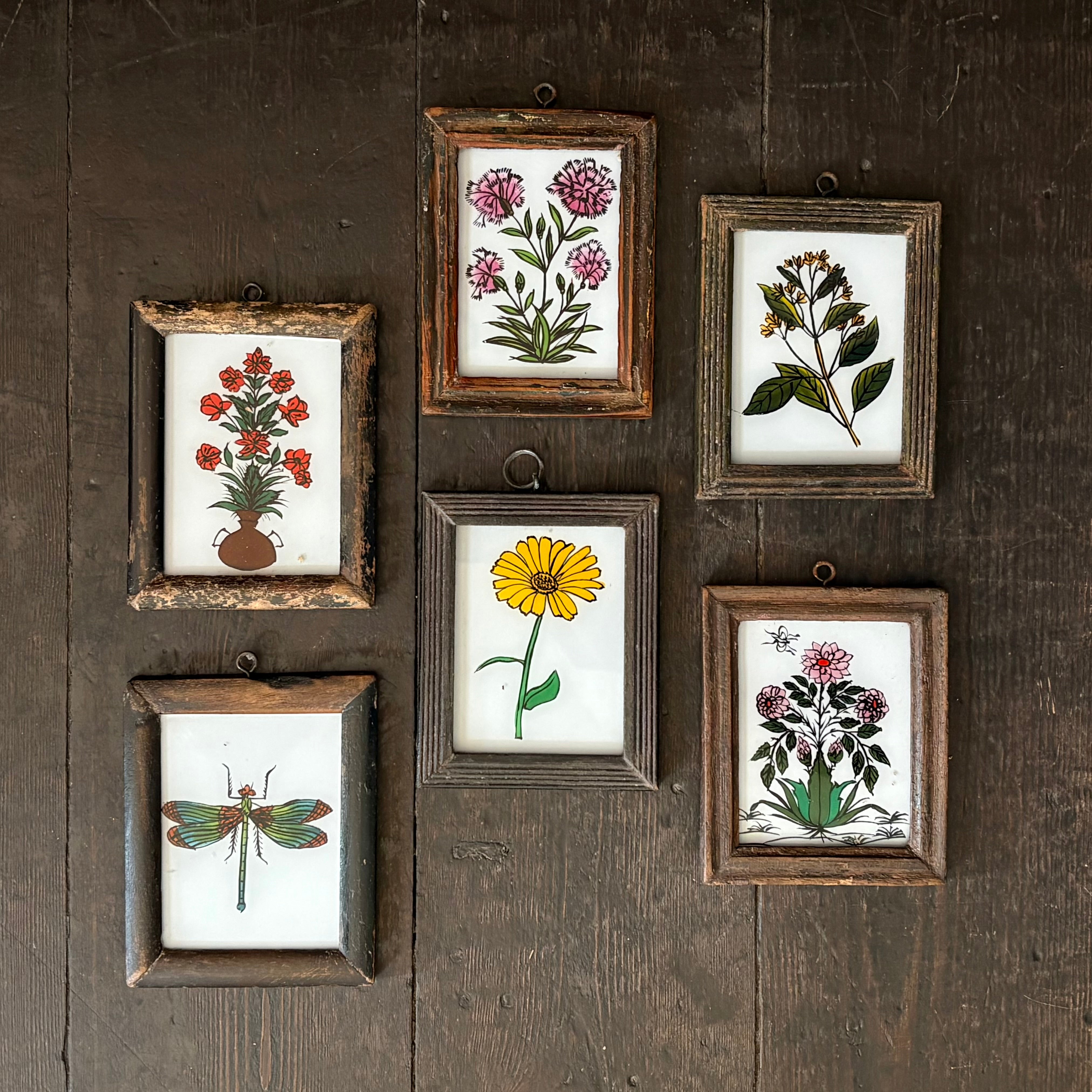 Indian Glass Paintings - Tiny