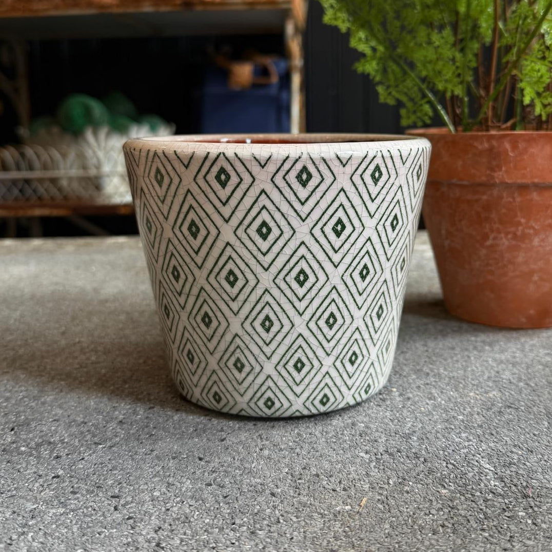 Crackle Glaze Plant Pot