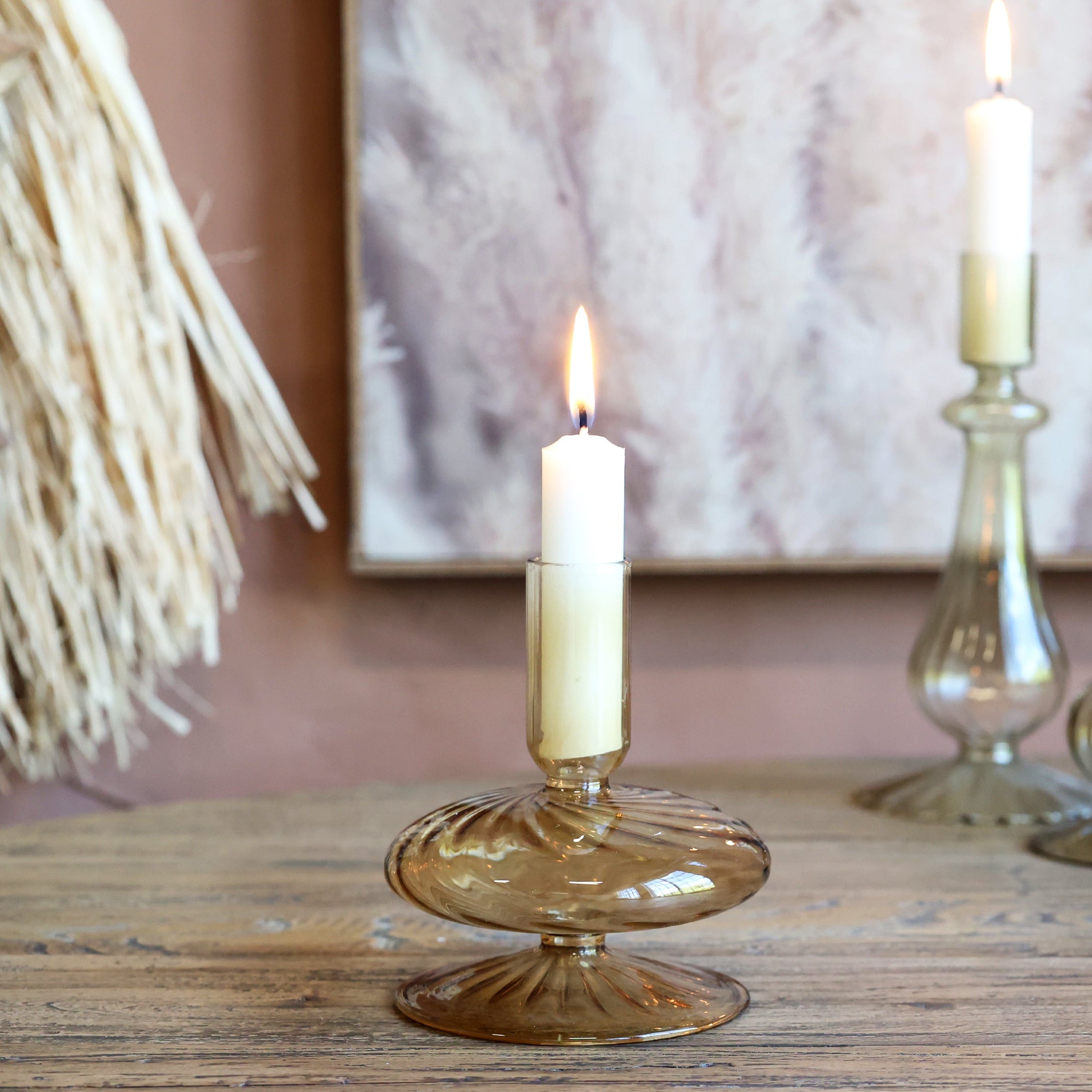 Stemmed Glass Candlestick
