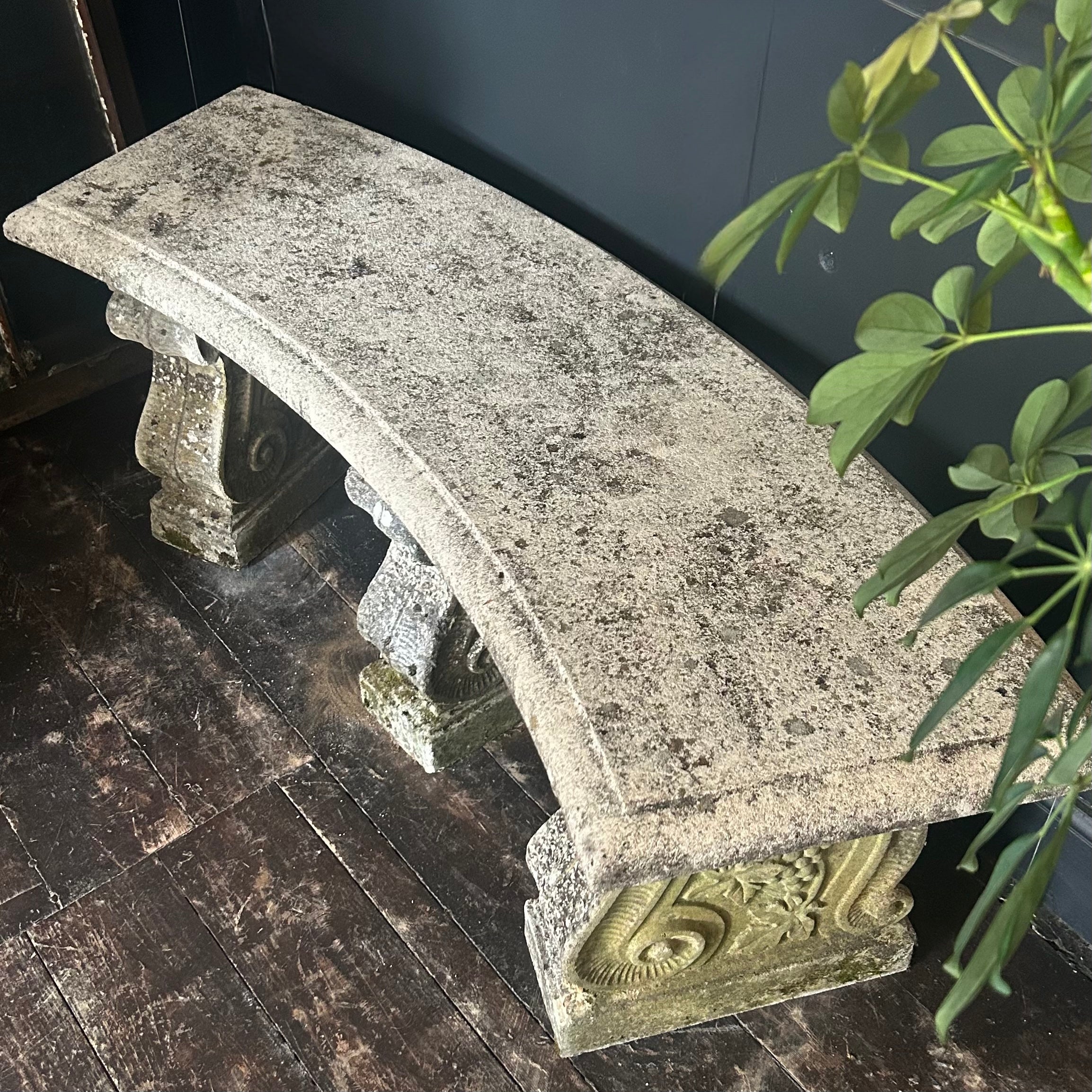 Vintage Curved Garden Bench