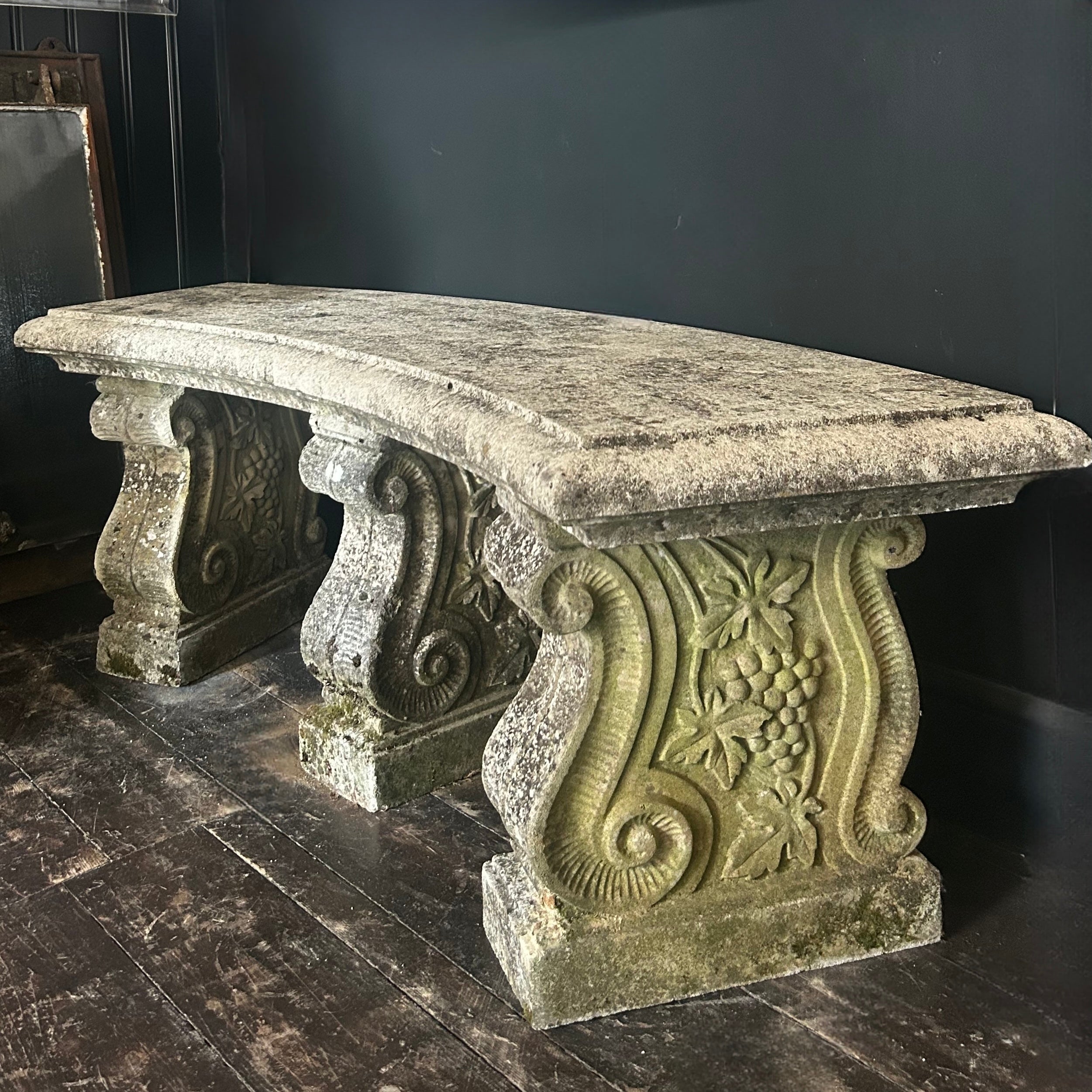 Vintage Curved Garden Bench