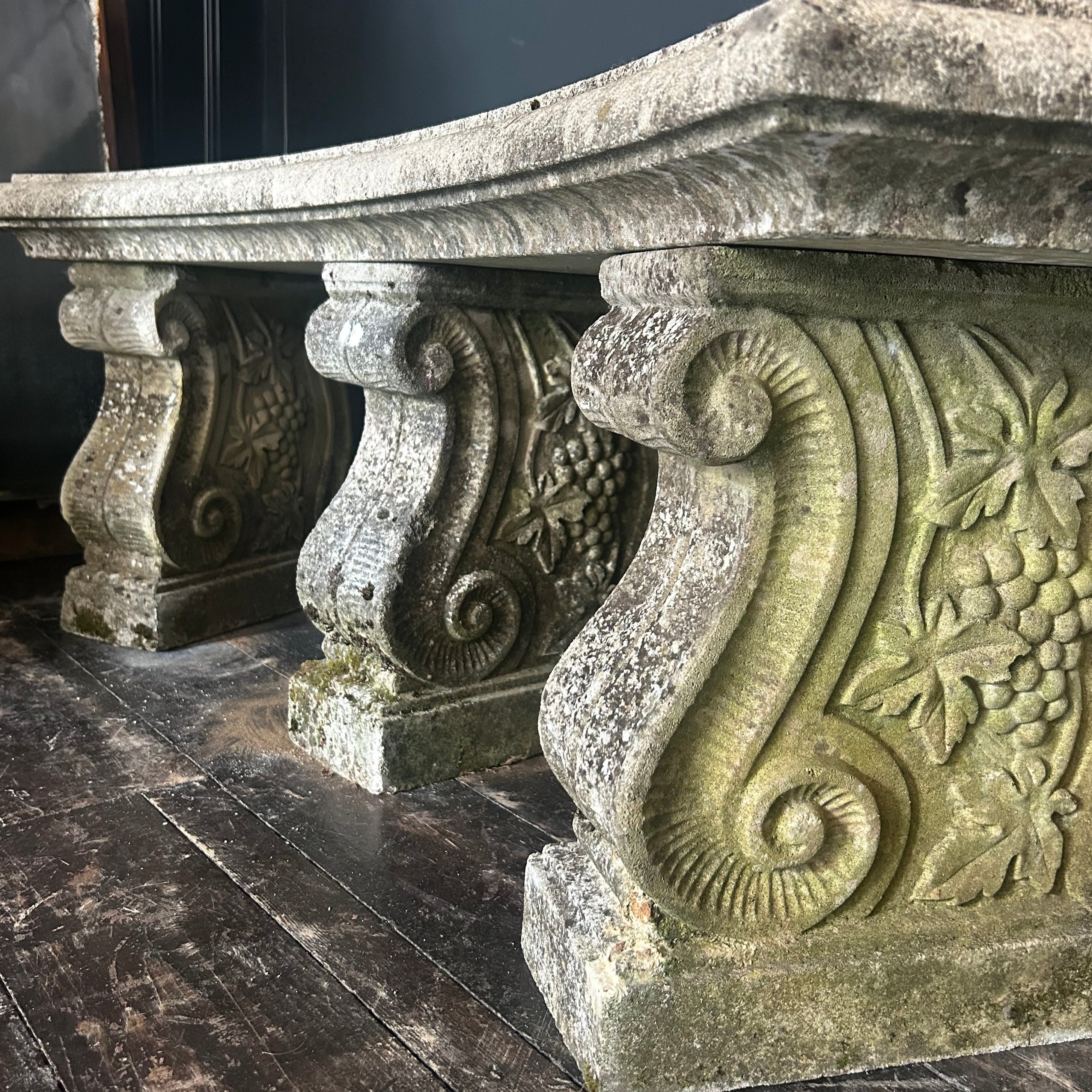 Vintage Curved Garden Bench