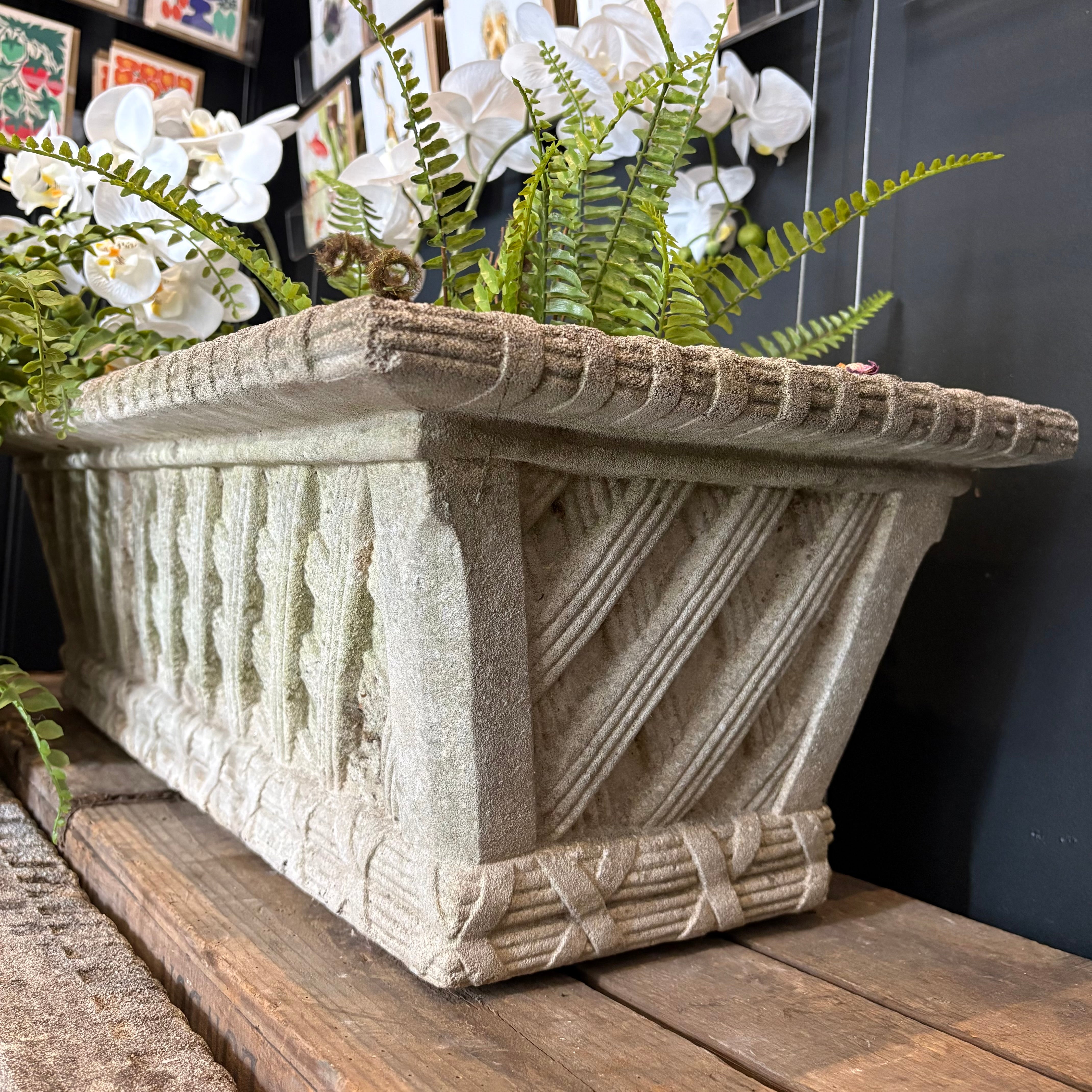Traditional Basketwork Garden Trough