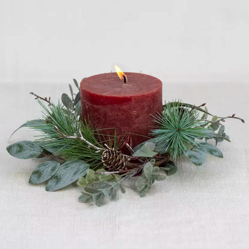 Winter Foliage Candle Ring
