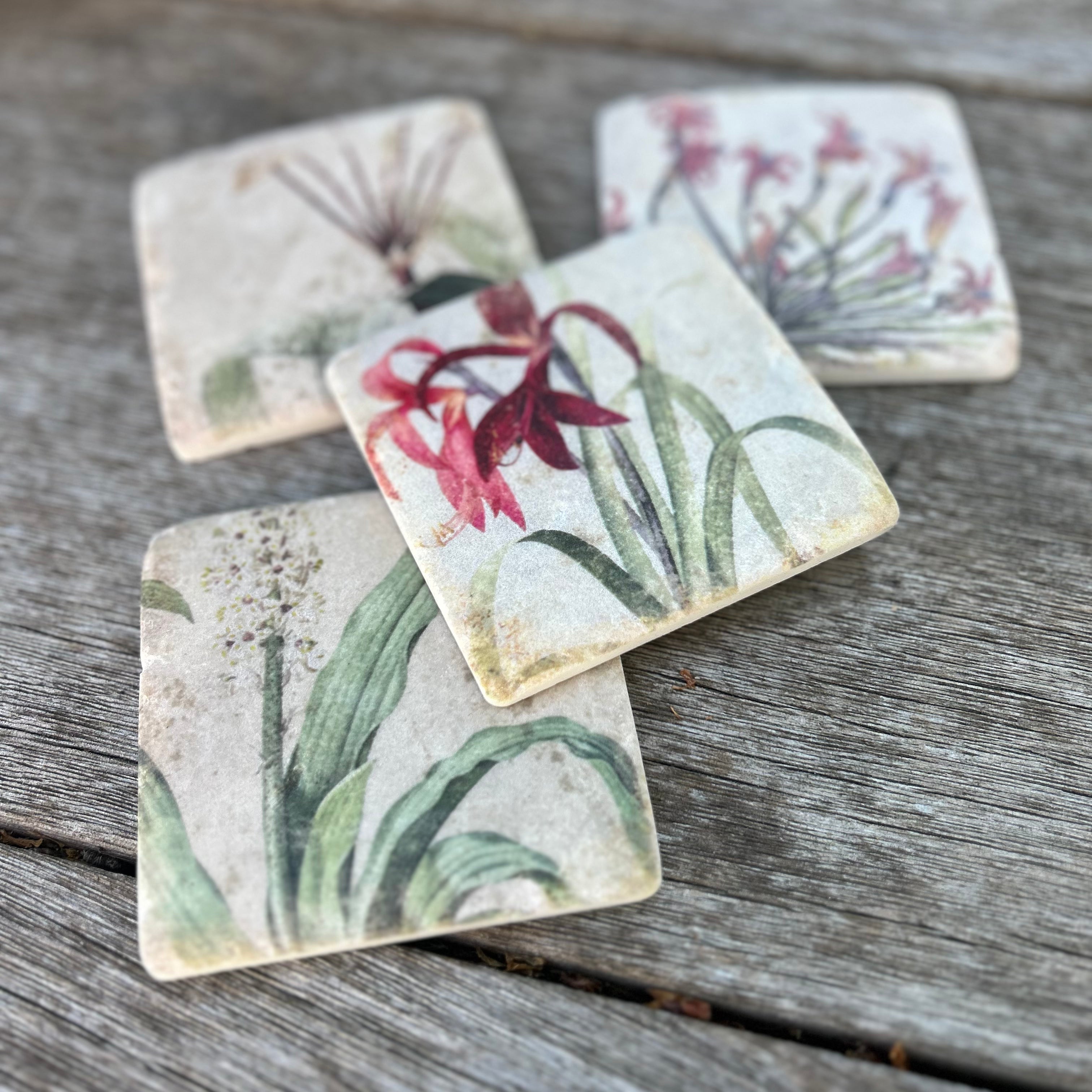 Set Of 4 Botanical Coasters