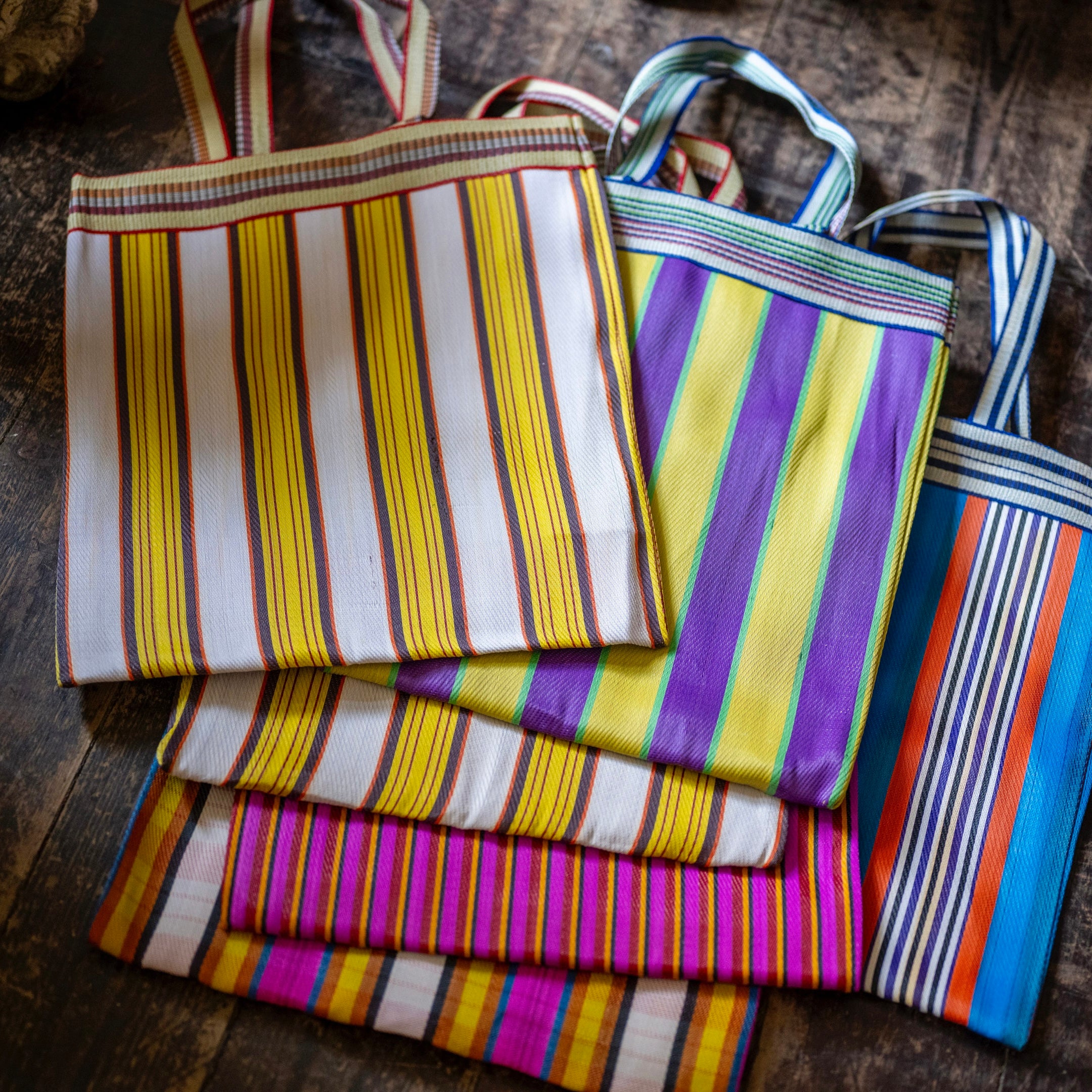Striped Fairtrade Market bags