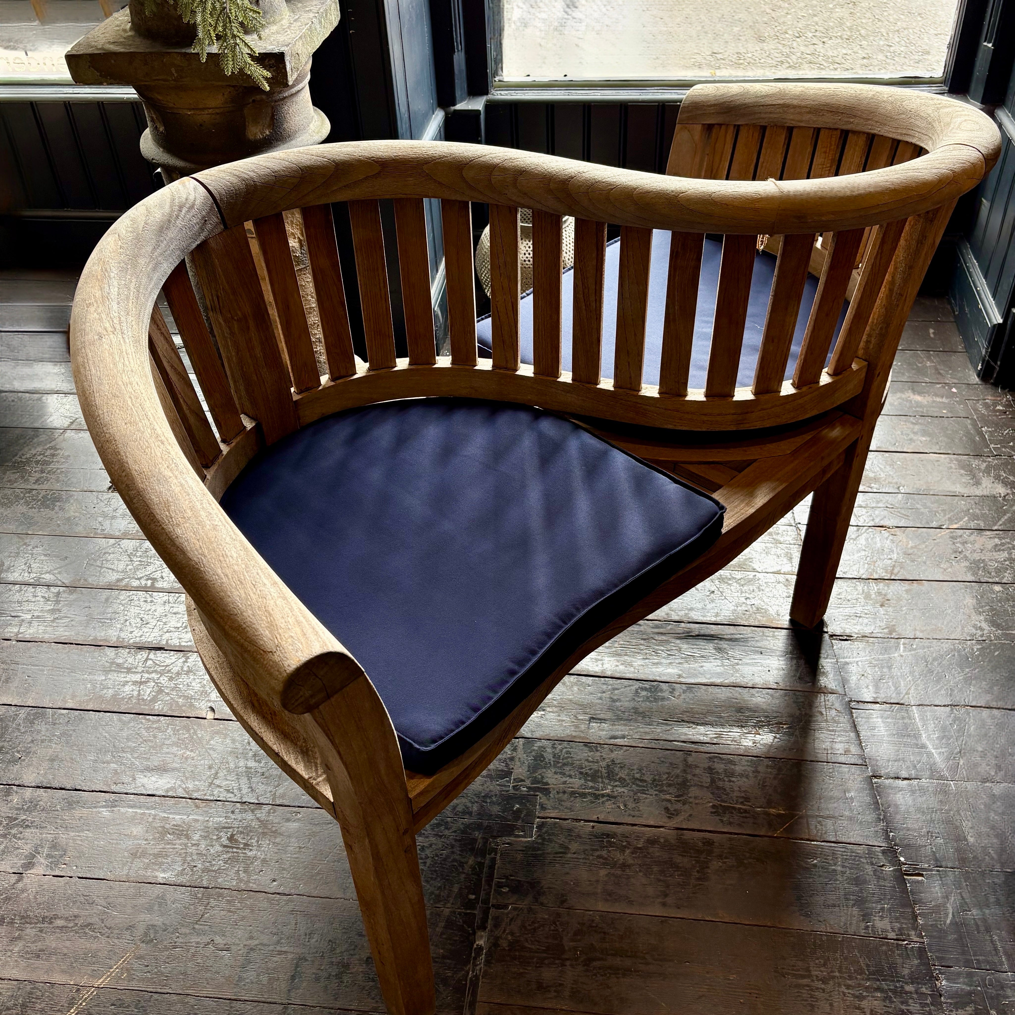 Teak ‘S’ Shaped Companion Bench