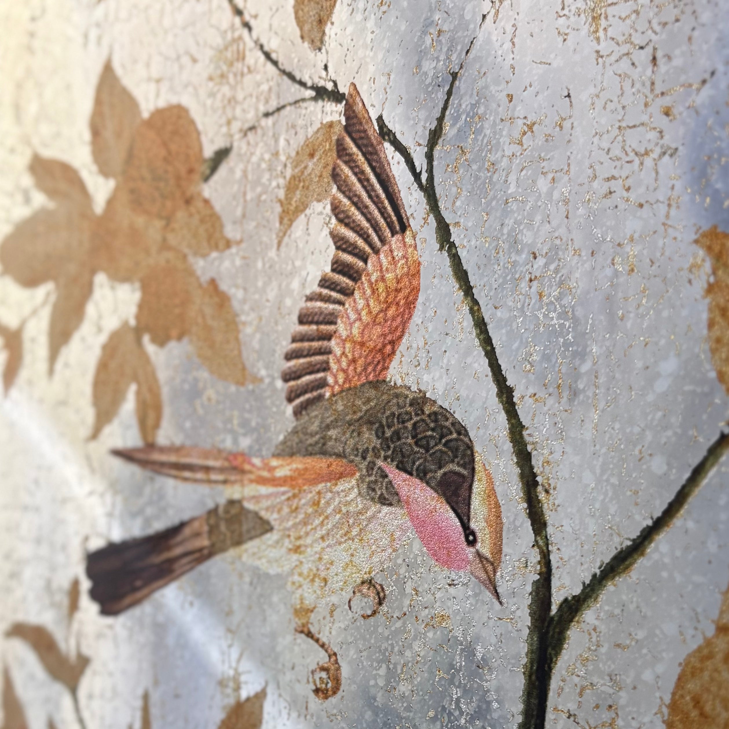 Autumn Birds Wall Art Mirror