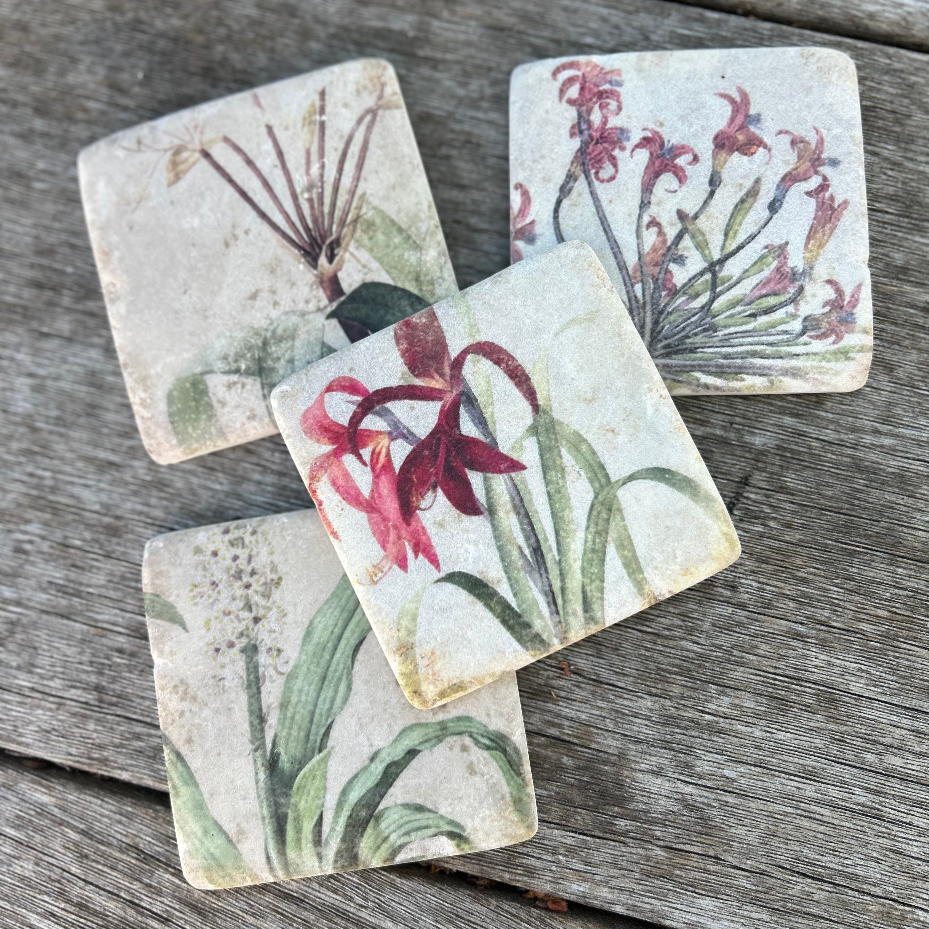 Set Of 4 Botanical Coasters