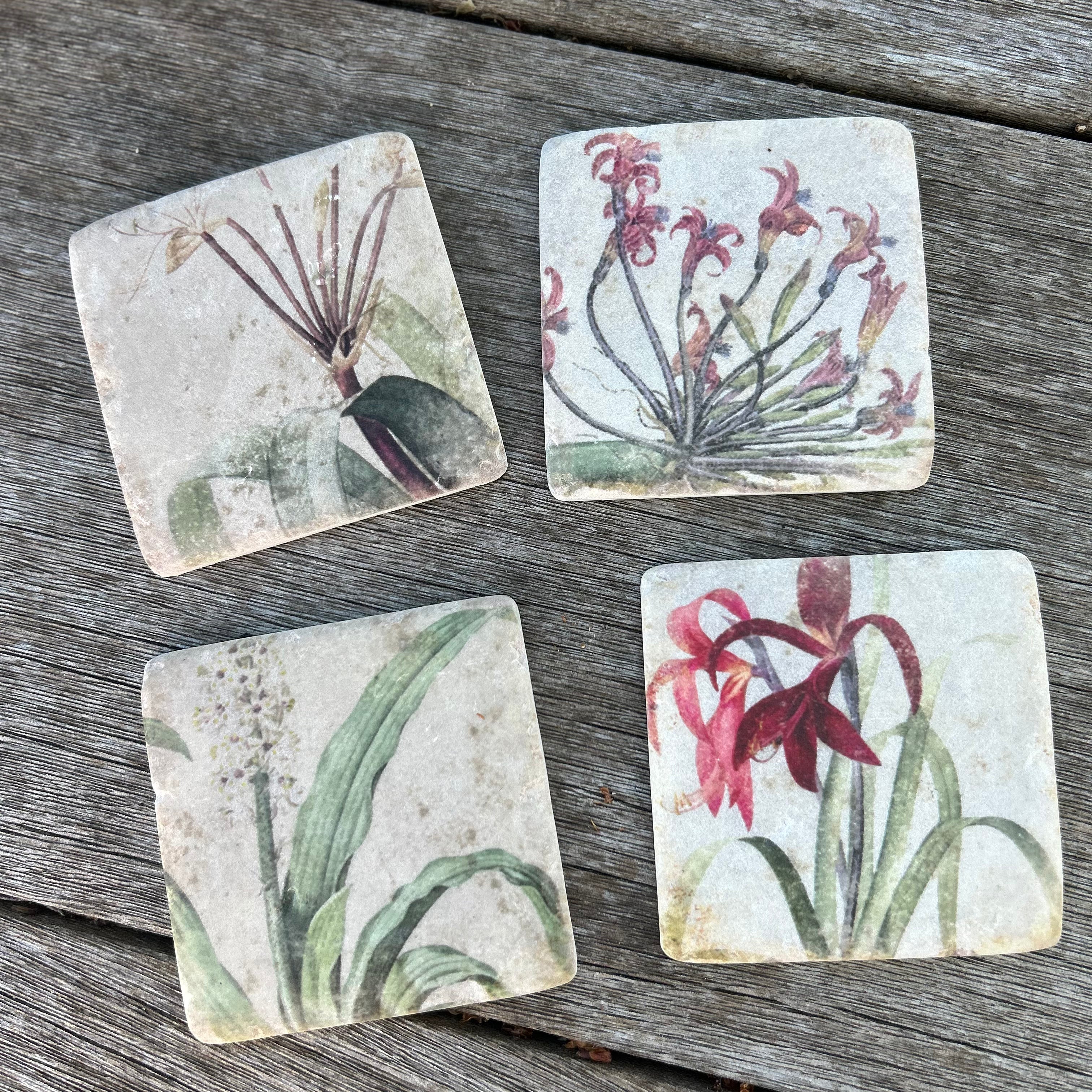 Set Of 4 Botanical Coasters