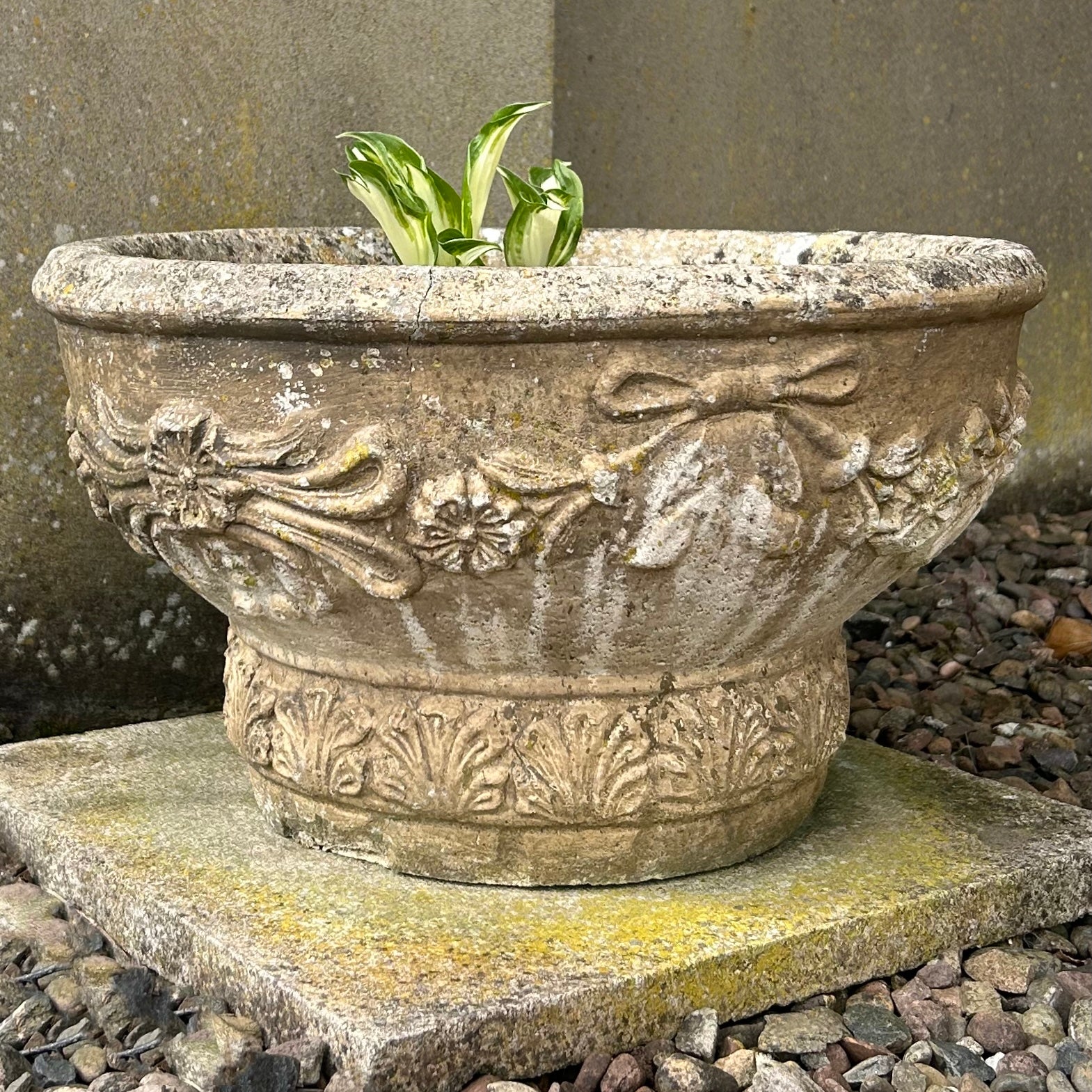 Pair of Shallow Garden Plant Pots