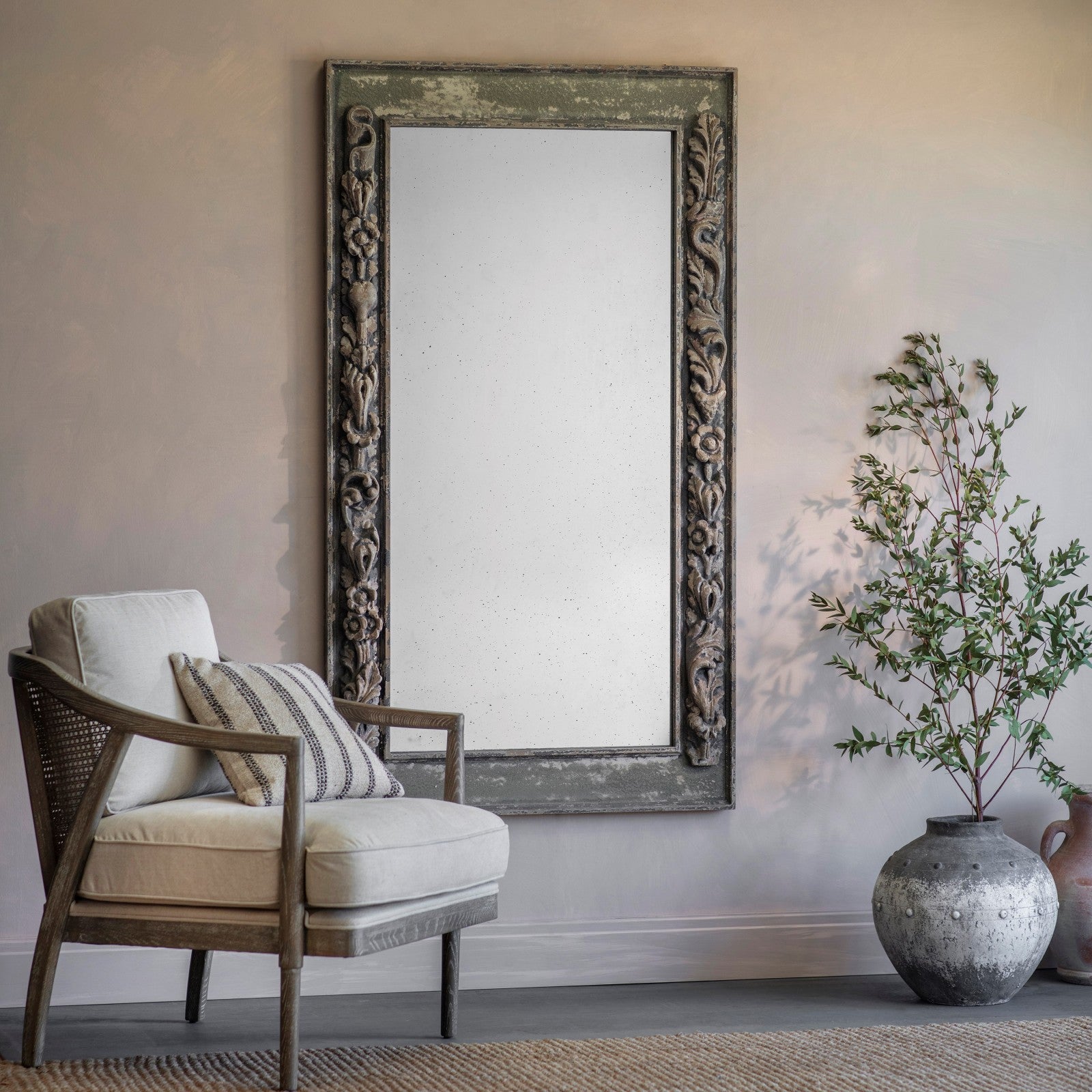 Rustic Wooden Wall Mirror