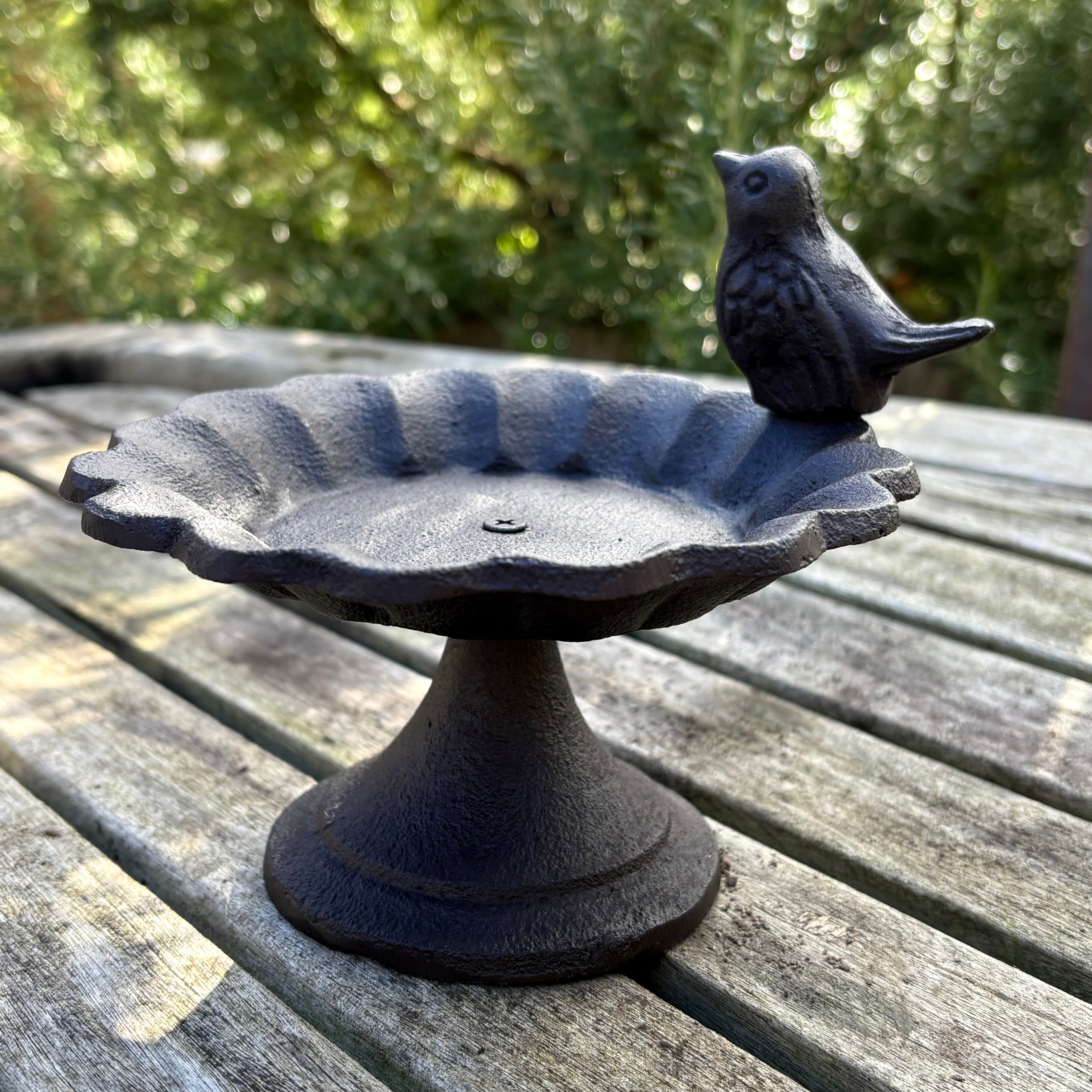 Decorative Iron Bird Bath/ Feeder