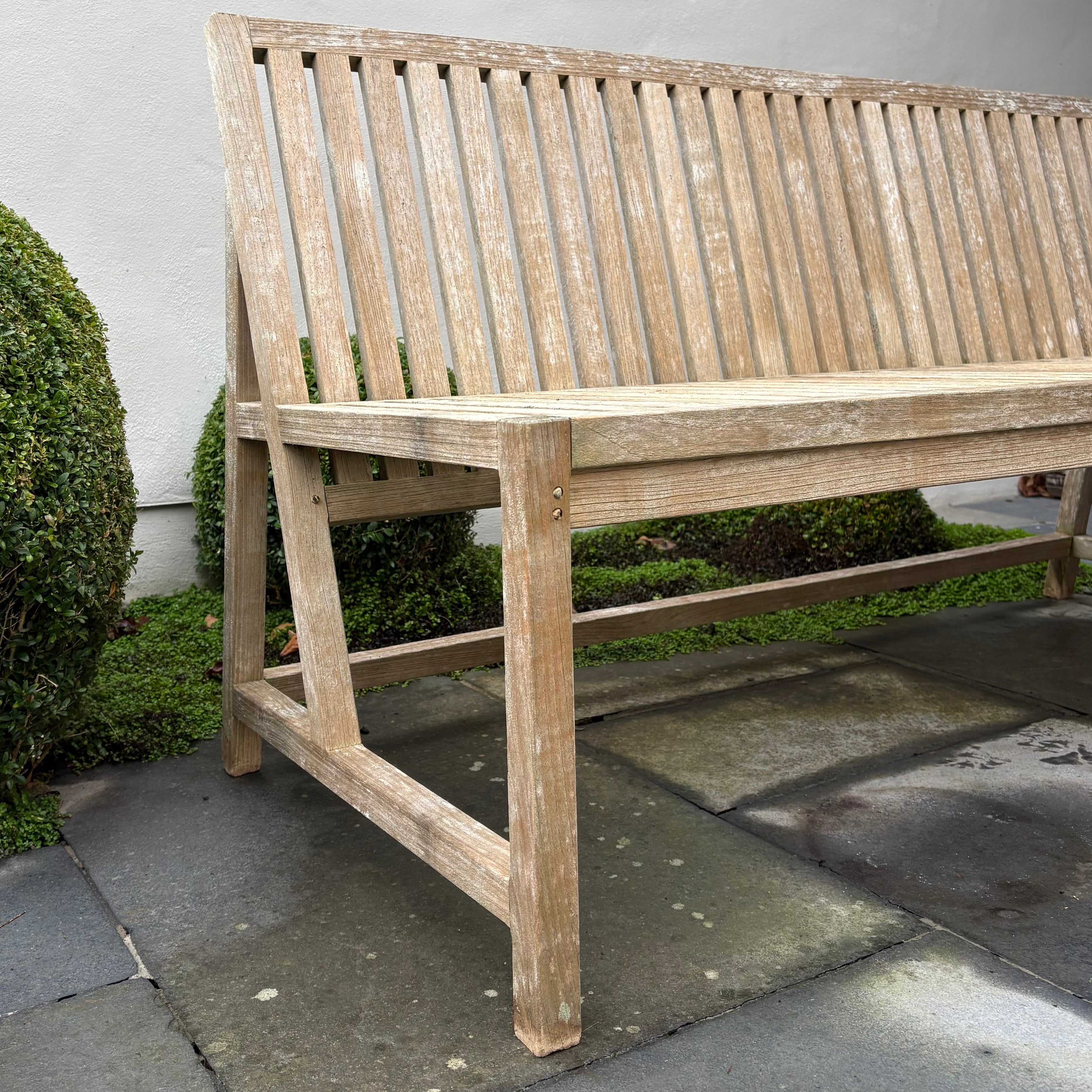 Contemporary Teak Bench