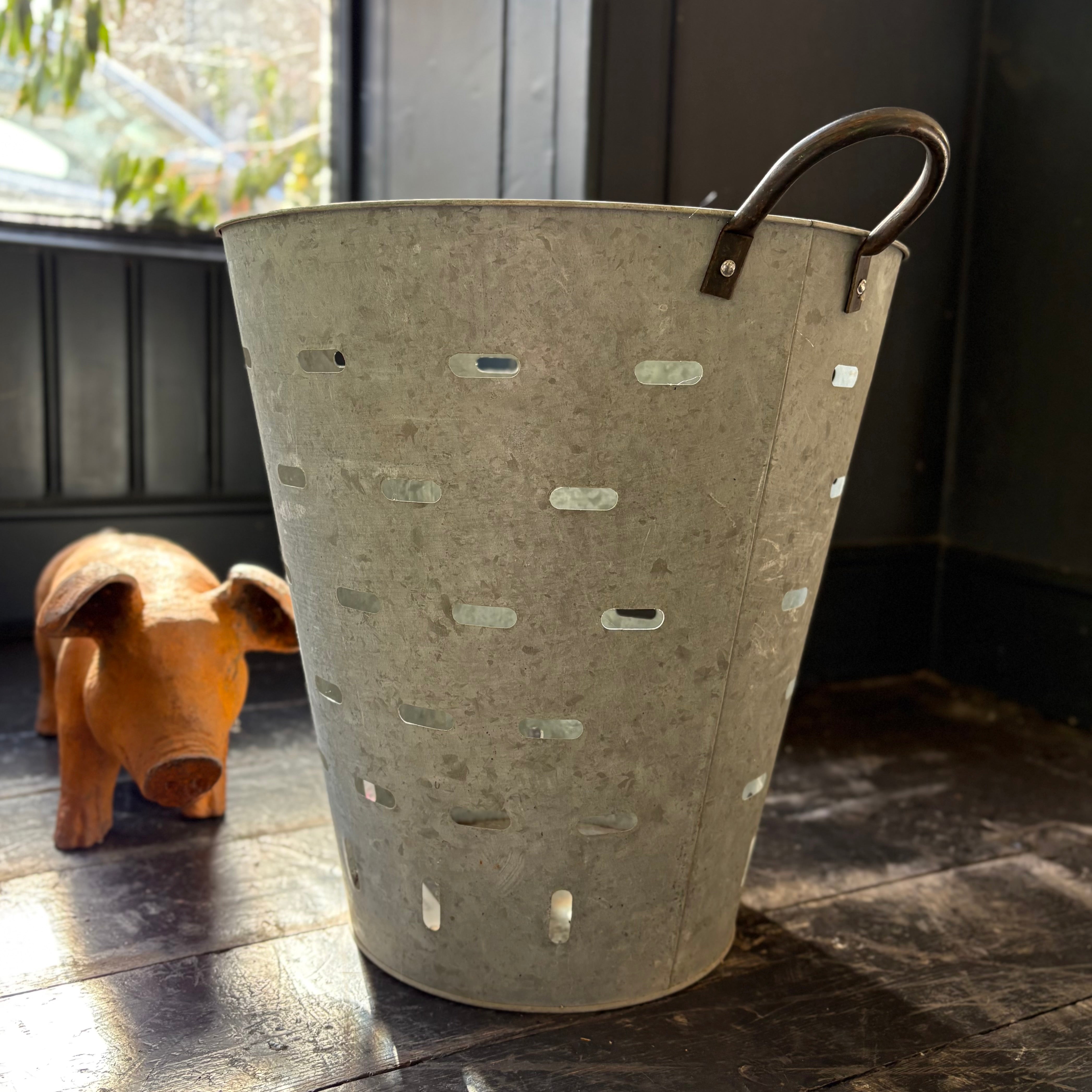 Galvanised Fruit Bucket