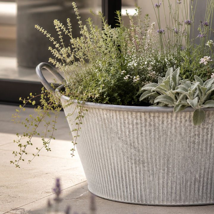 Zinc Trough Planter