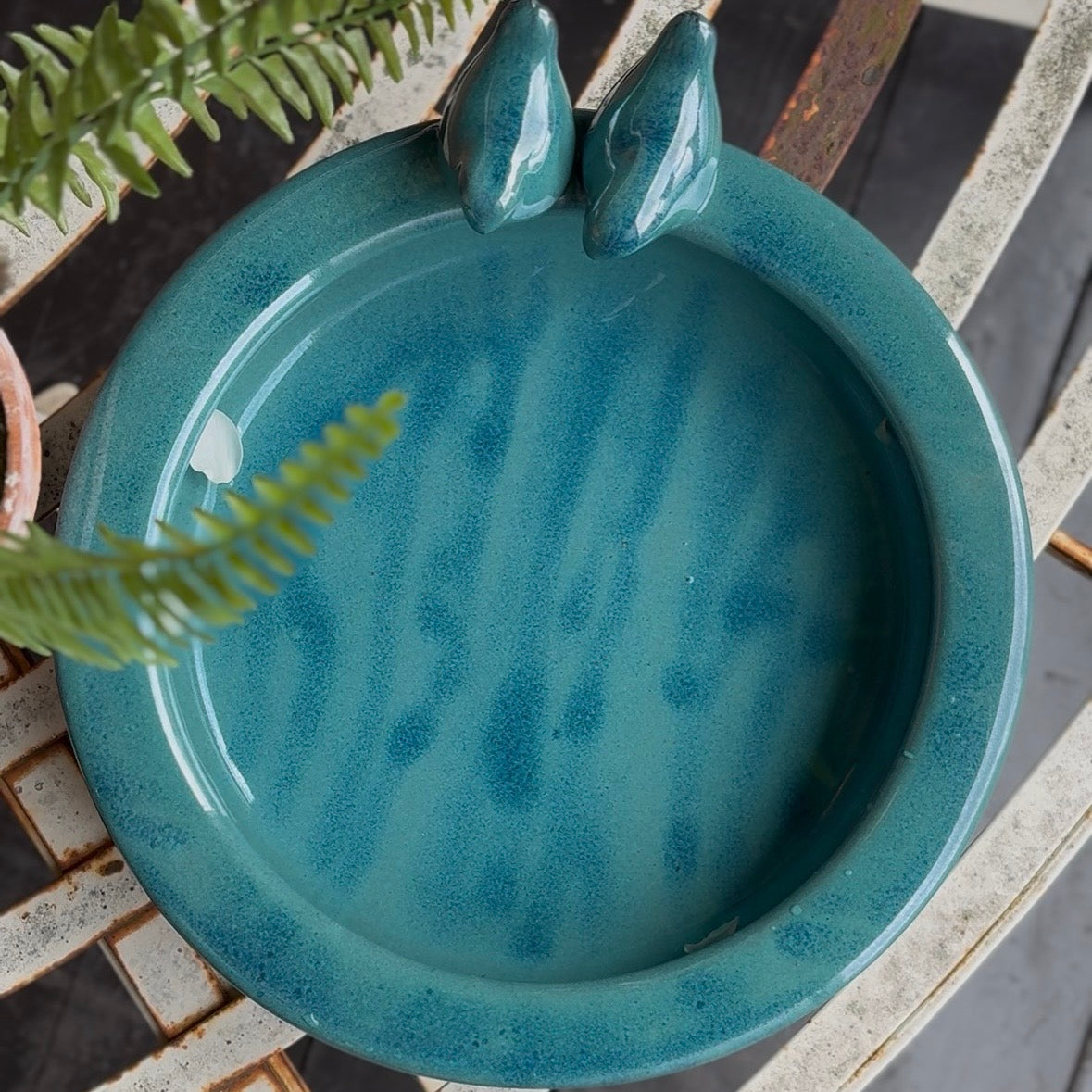 Ceramic Round Birdbath