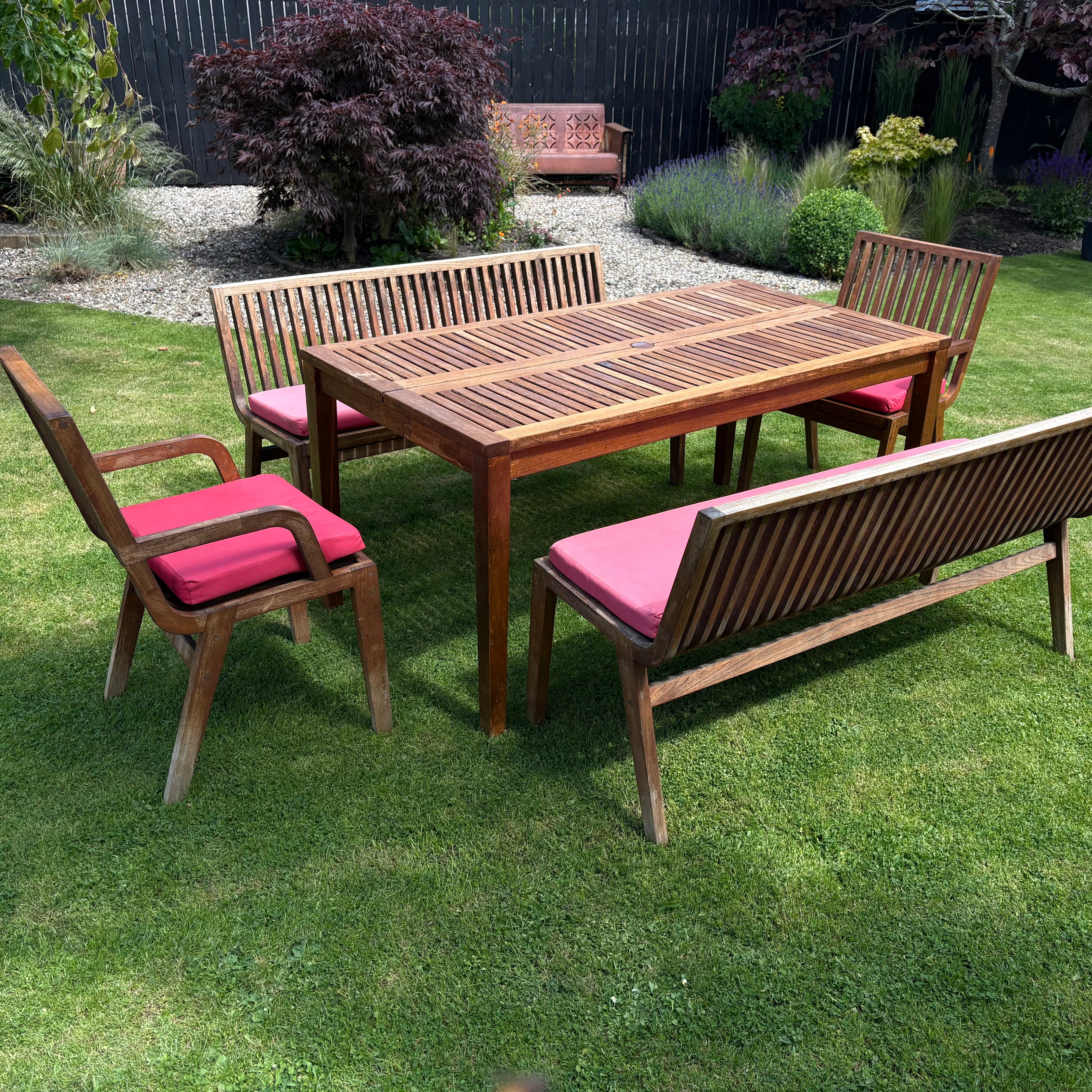 Vintage Habitat Mombasa Solid Teak Garden Set