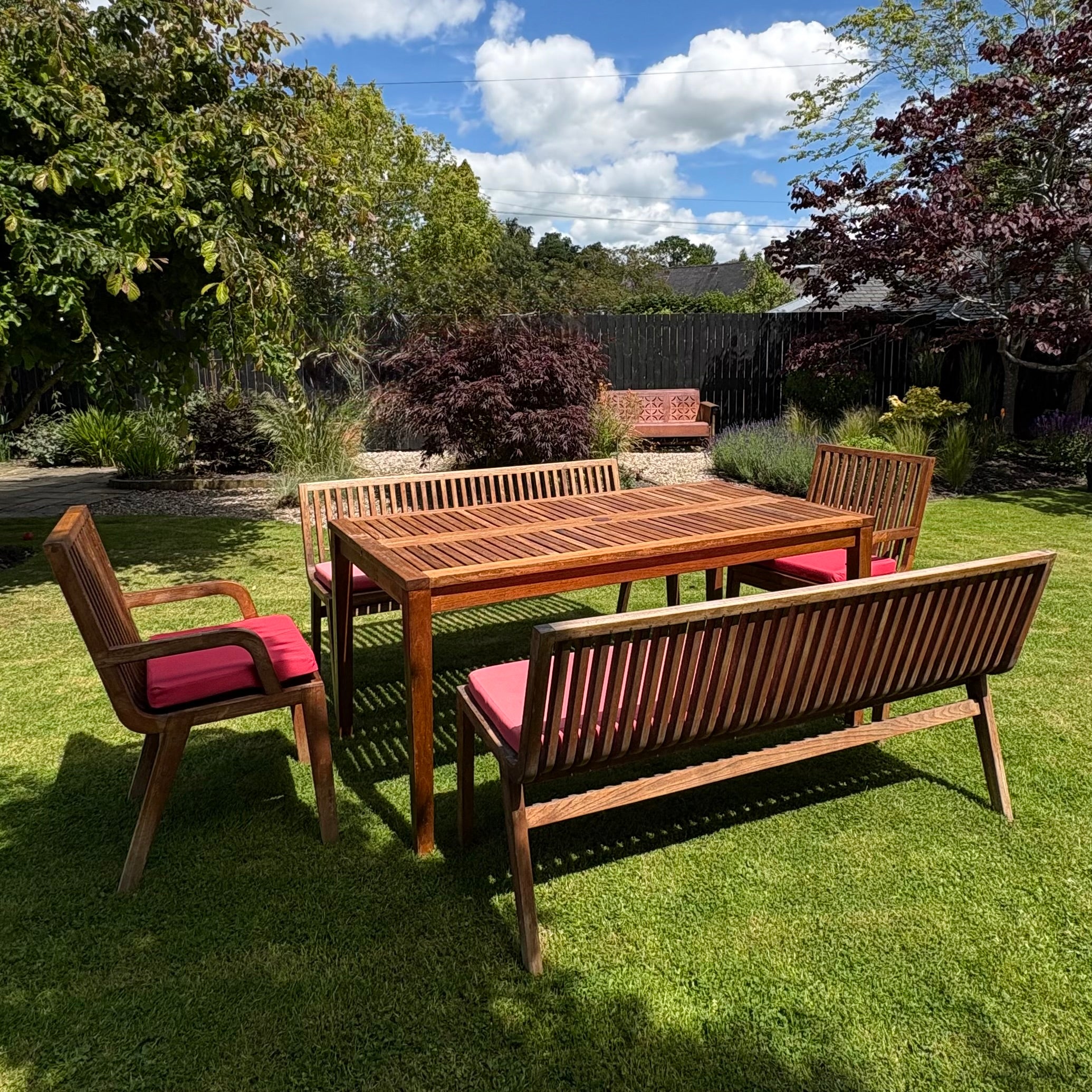 Vintage Habitat Mombasa Solid Teak Garden Set