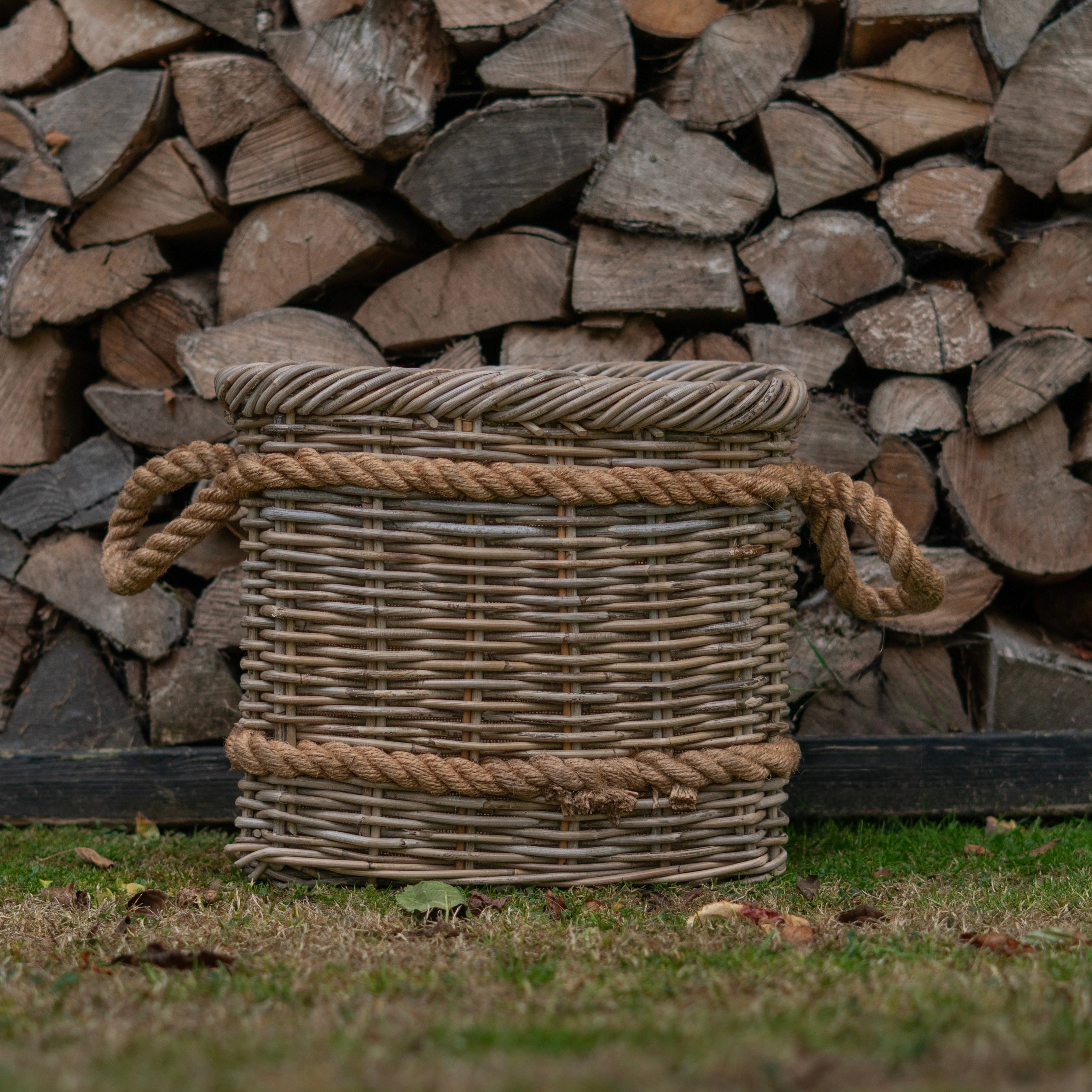 Rectangular Rattan Log Basket