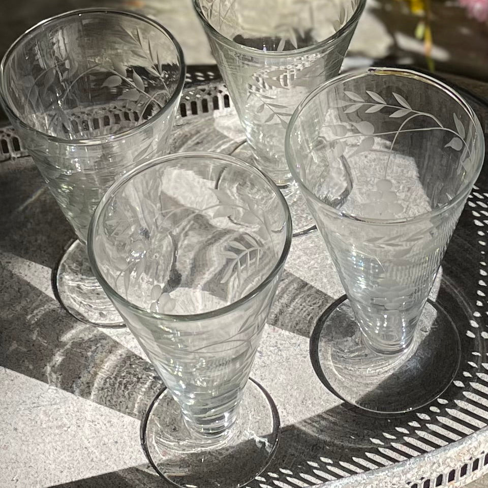 Etched Prosecco Glass