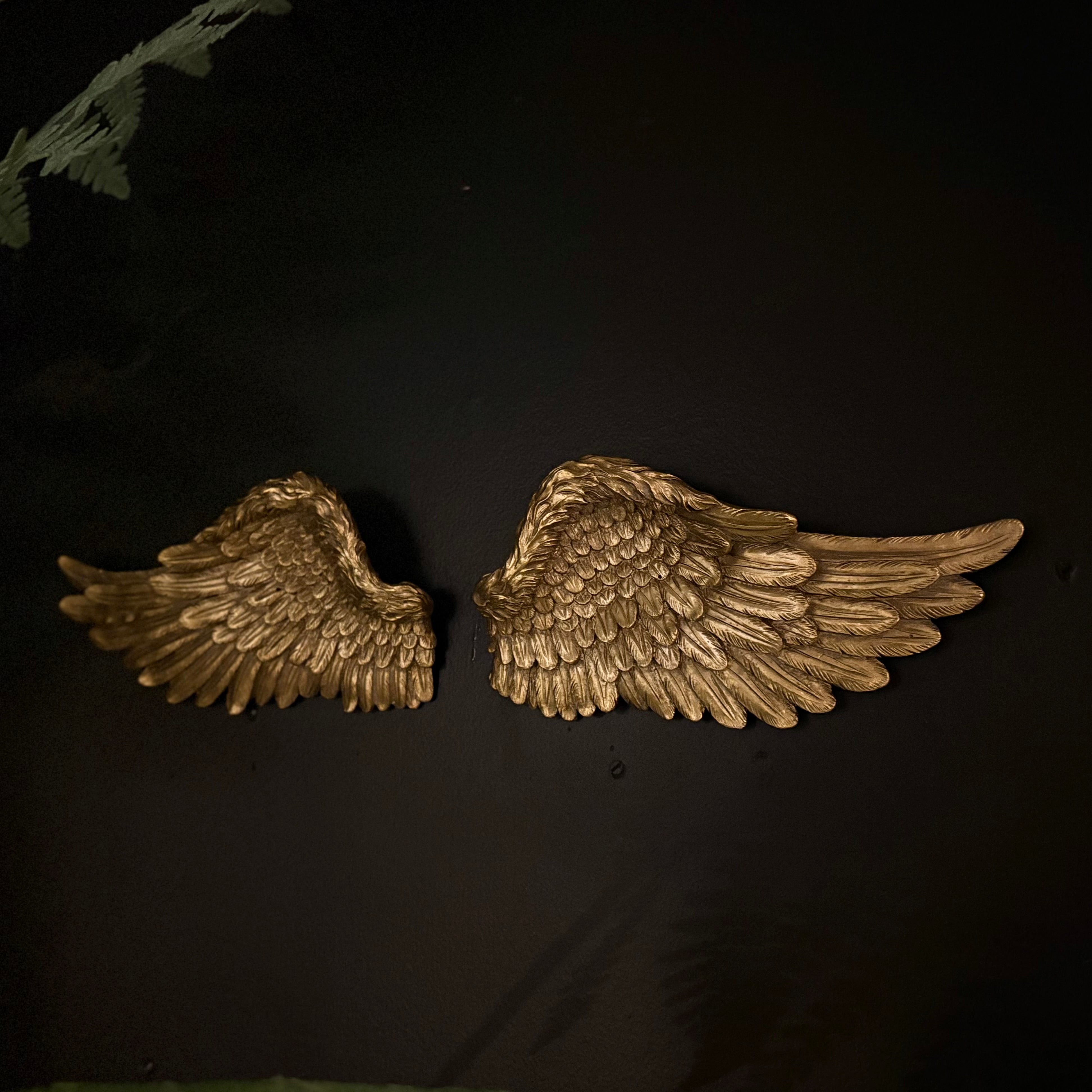 Set Of 2 Gold Angel Wings