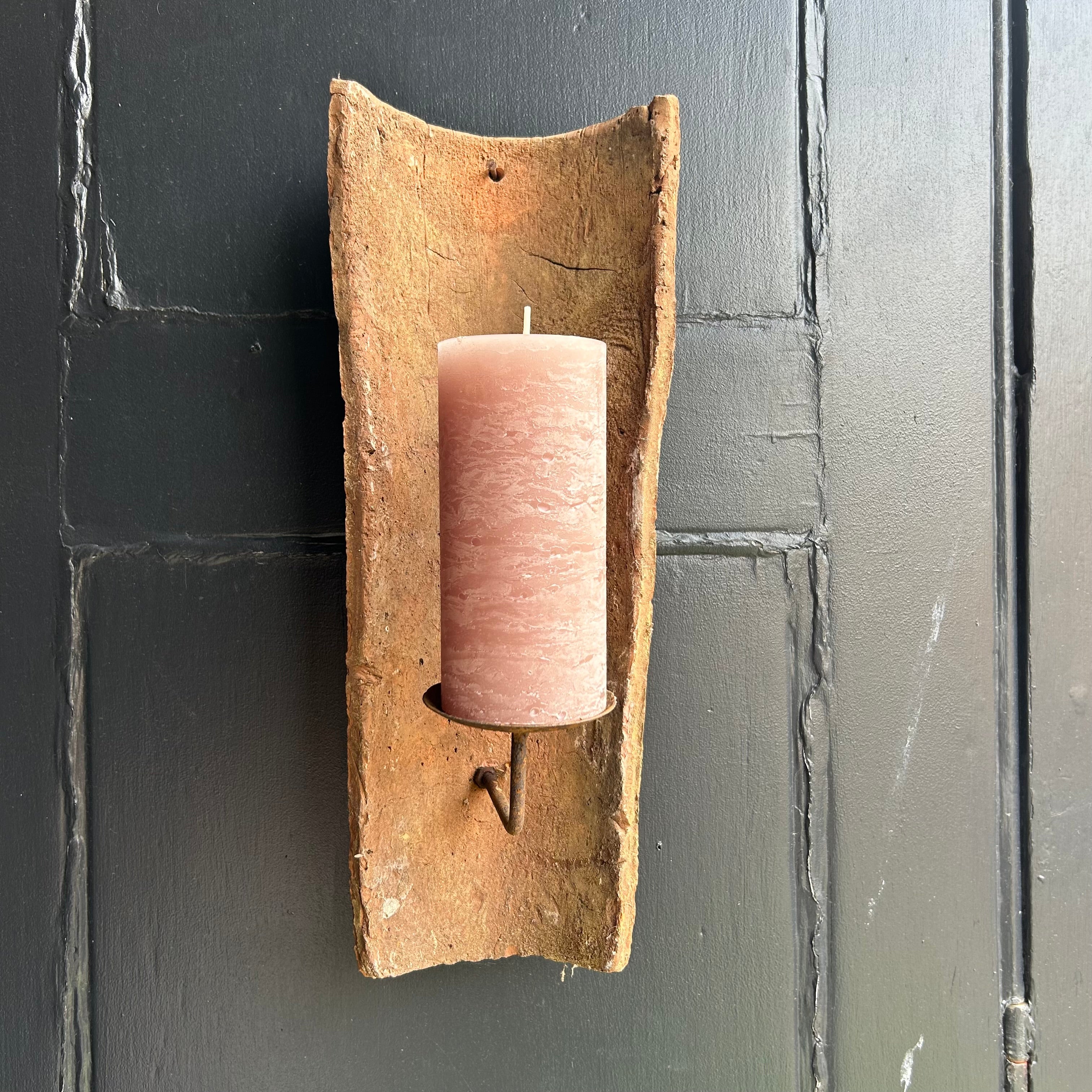 French Roof Tile Candle Sconce