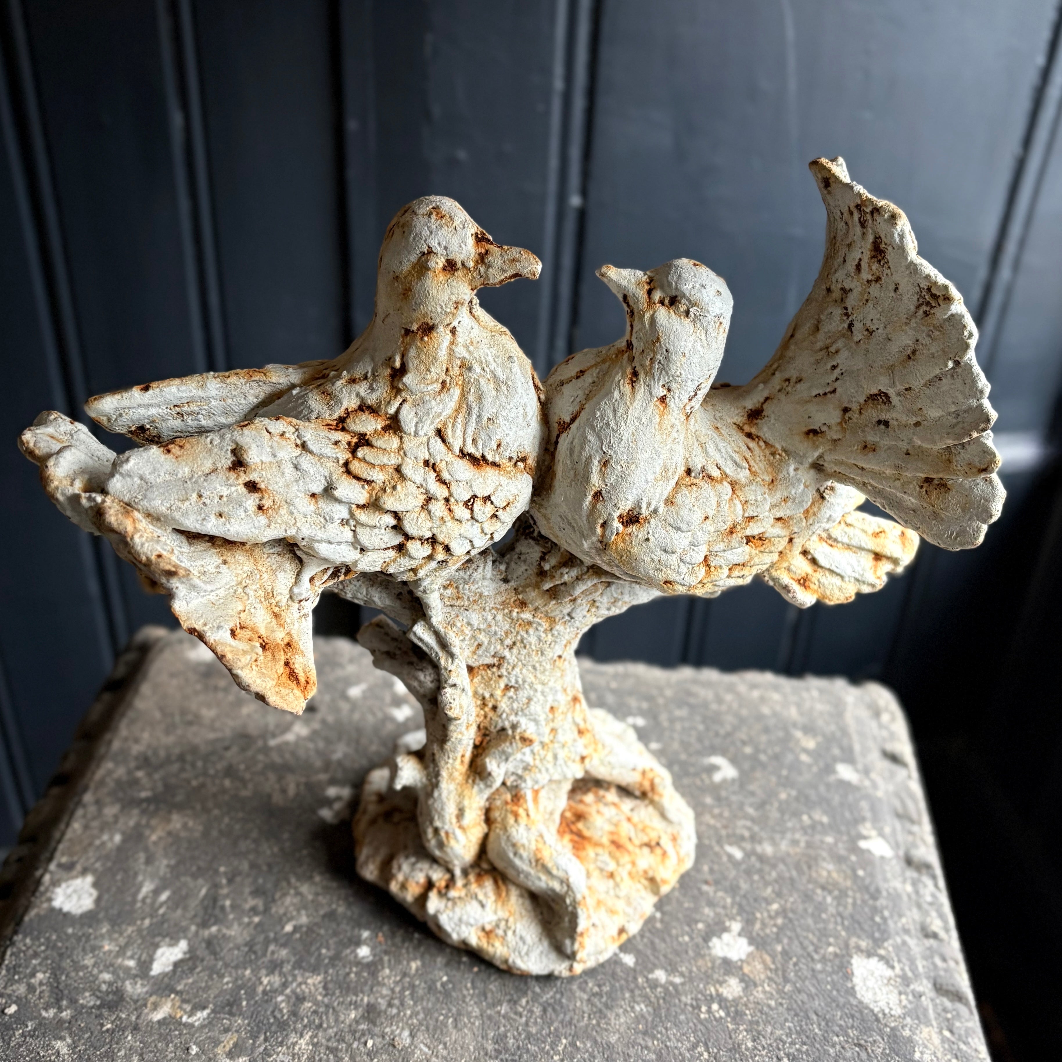Cast Iron Garden Doves Ornament