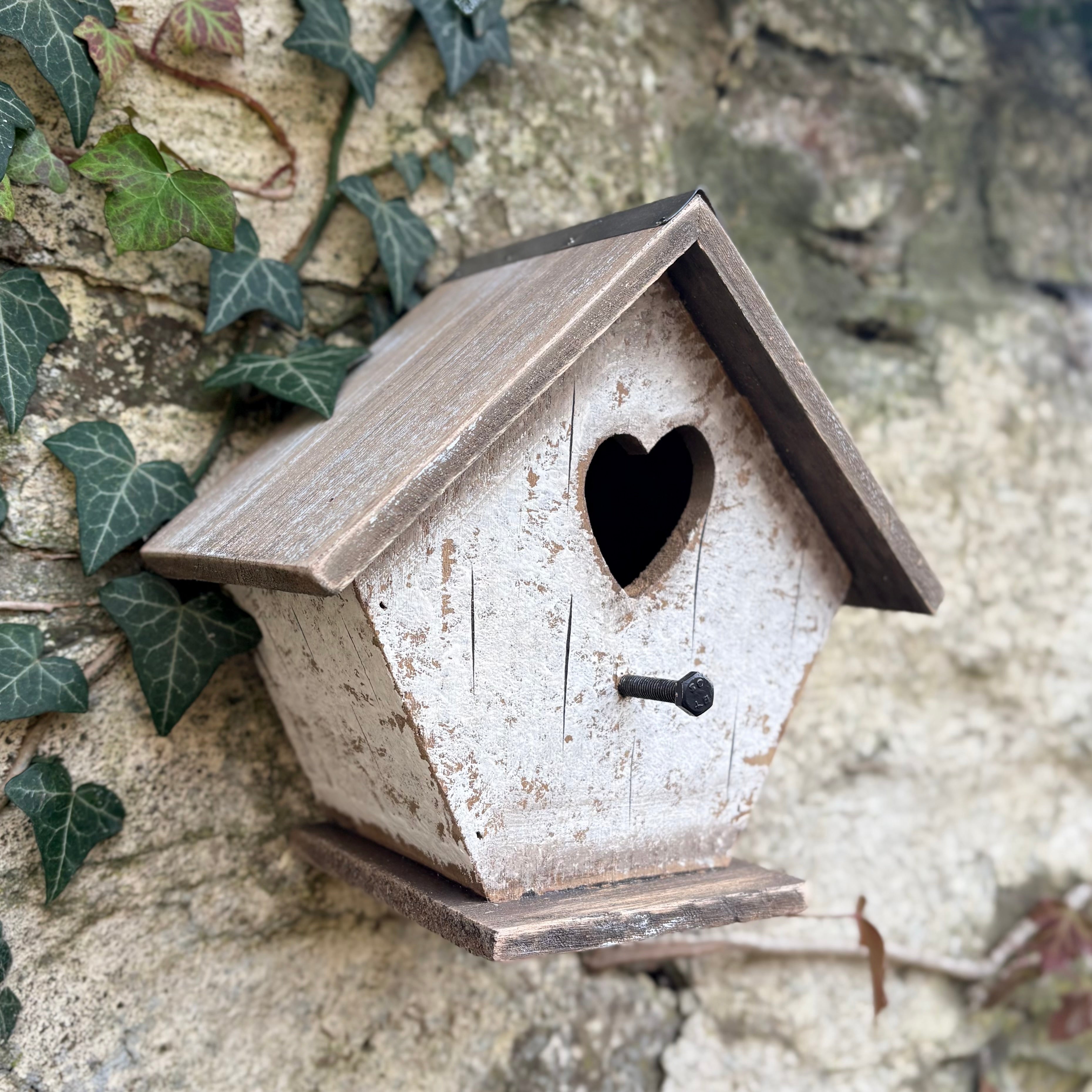 Lovebirds Birdhouse - White