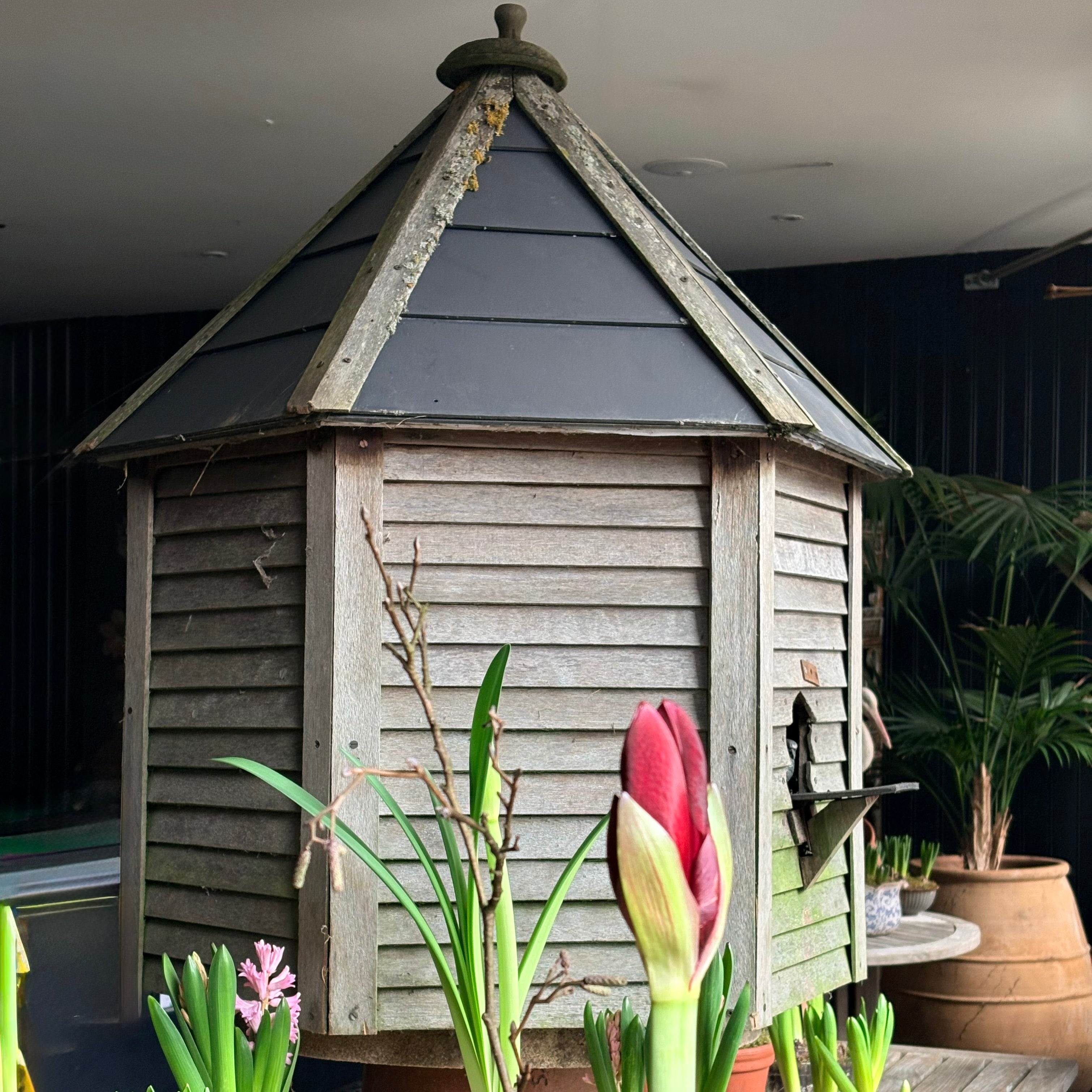 Teak Dovecote & Mounting Pole