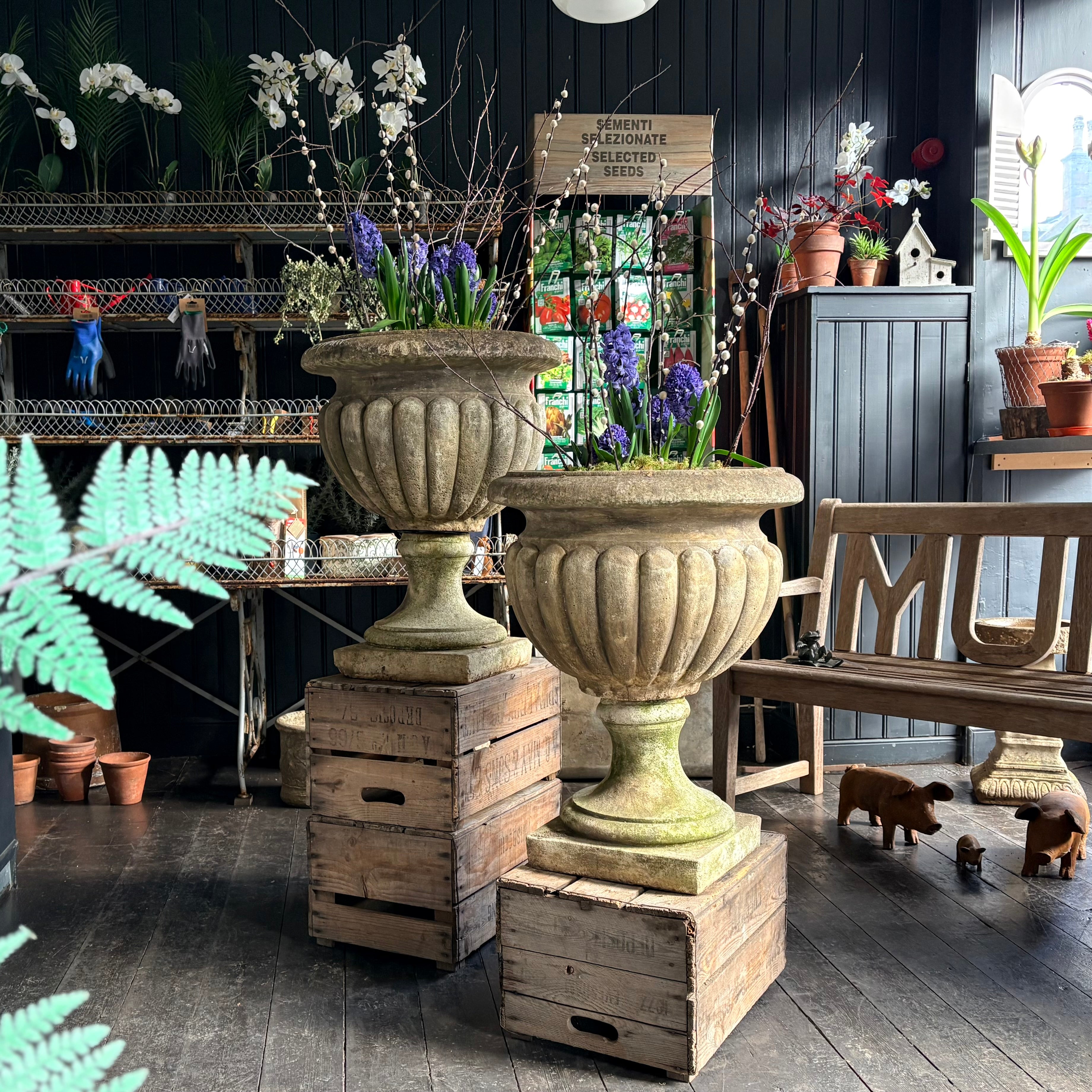 Pair of Vintage Garden Planters