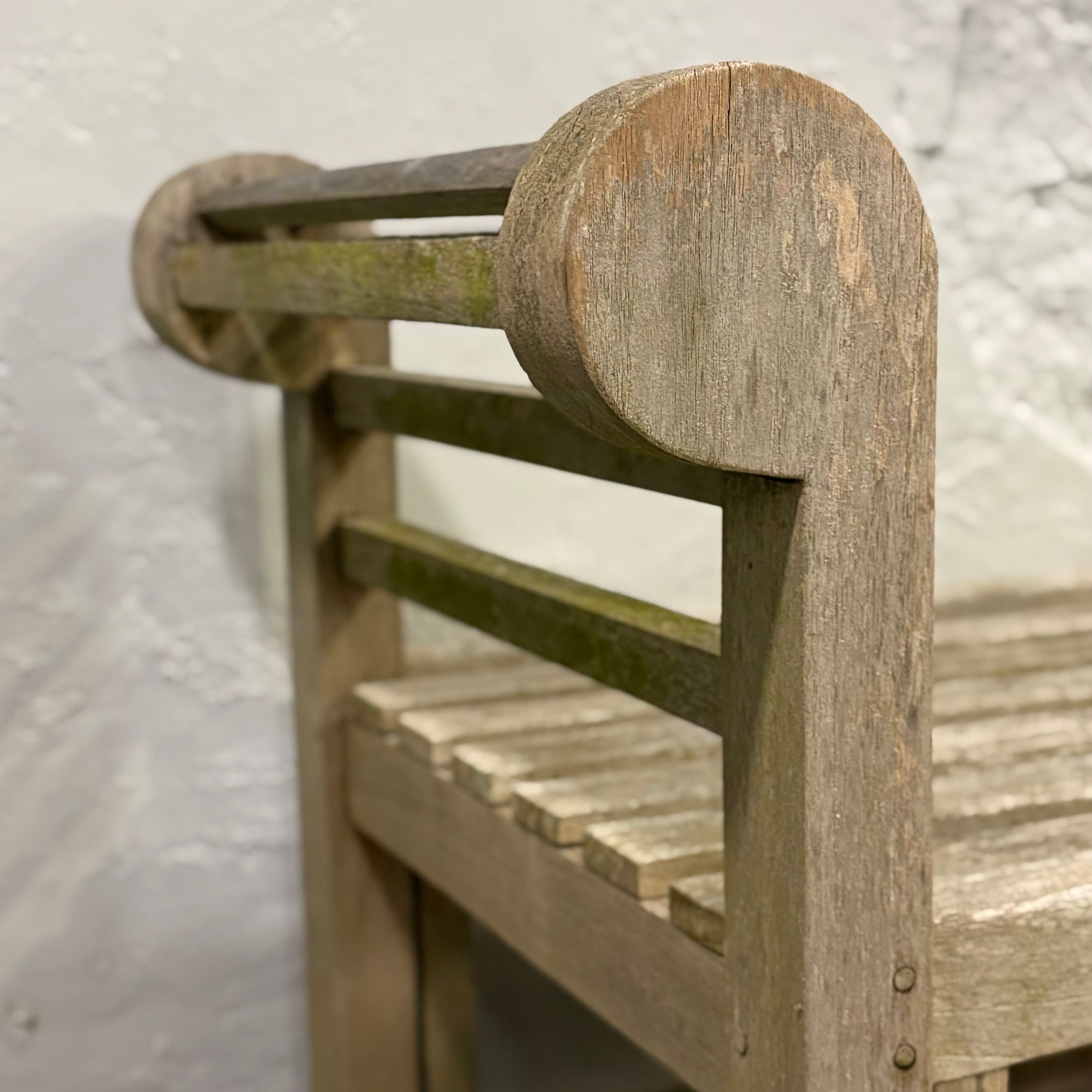 Backless Teak Garden Bench