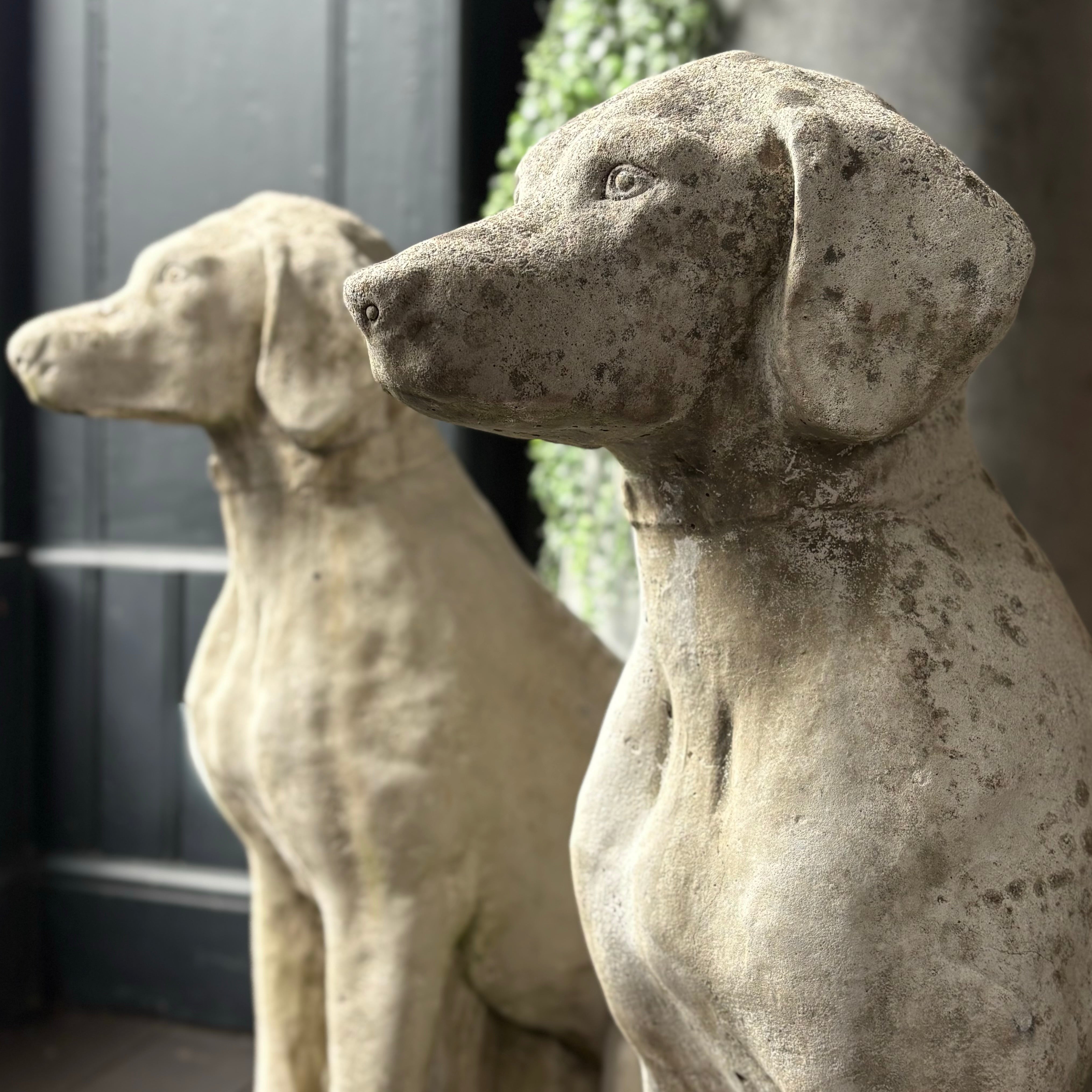 Pair of Dog Sculptures