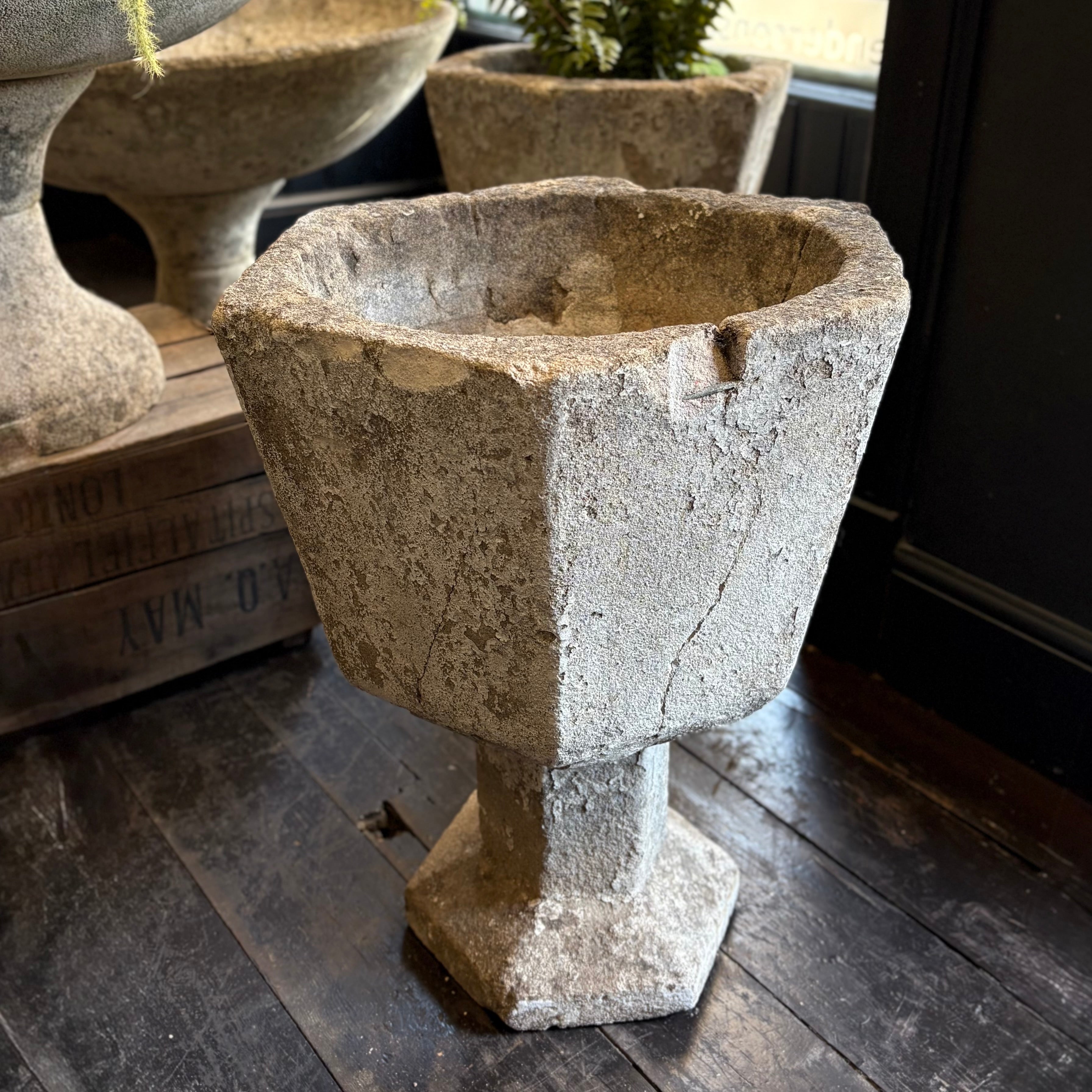 Pair of Brutalist-Style Planters