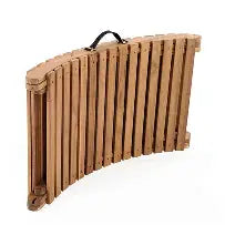 Folding Wooden Sun Lounger With Cushion