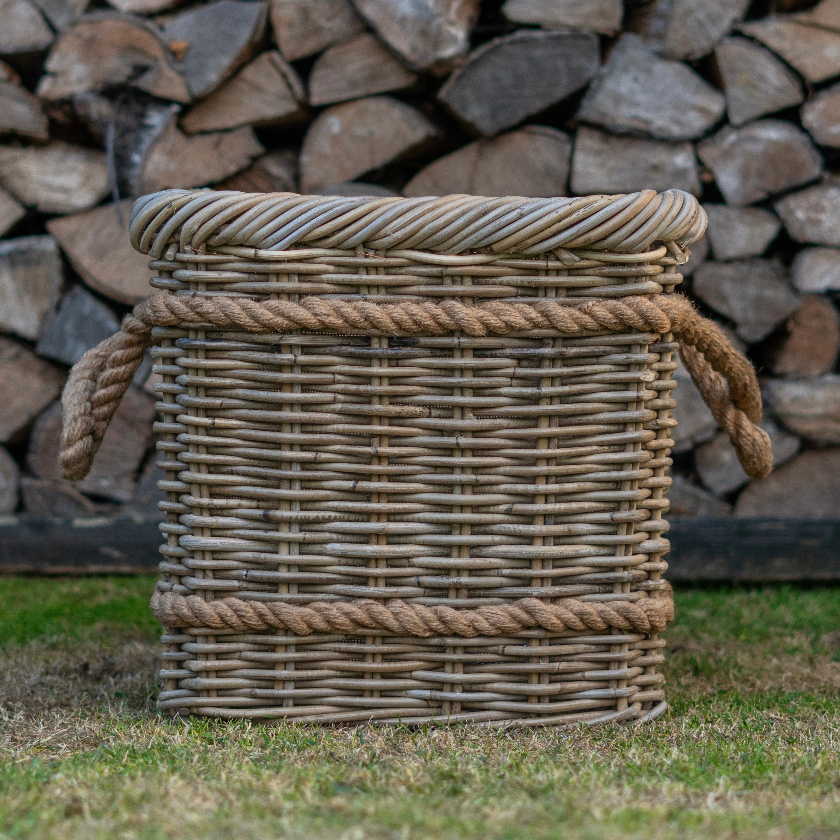 Square Rattan Log Basket