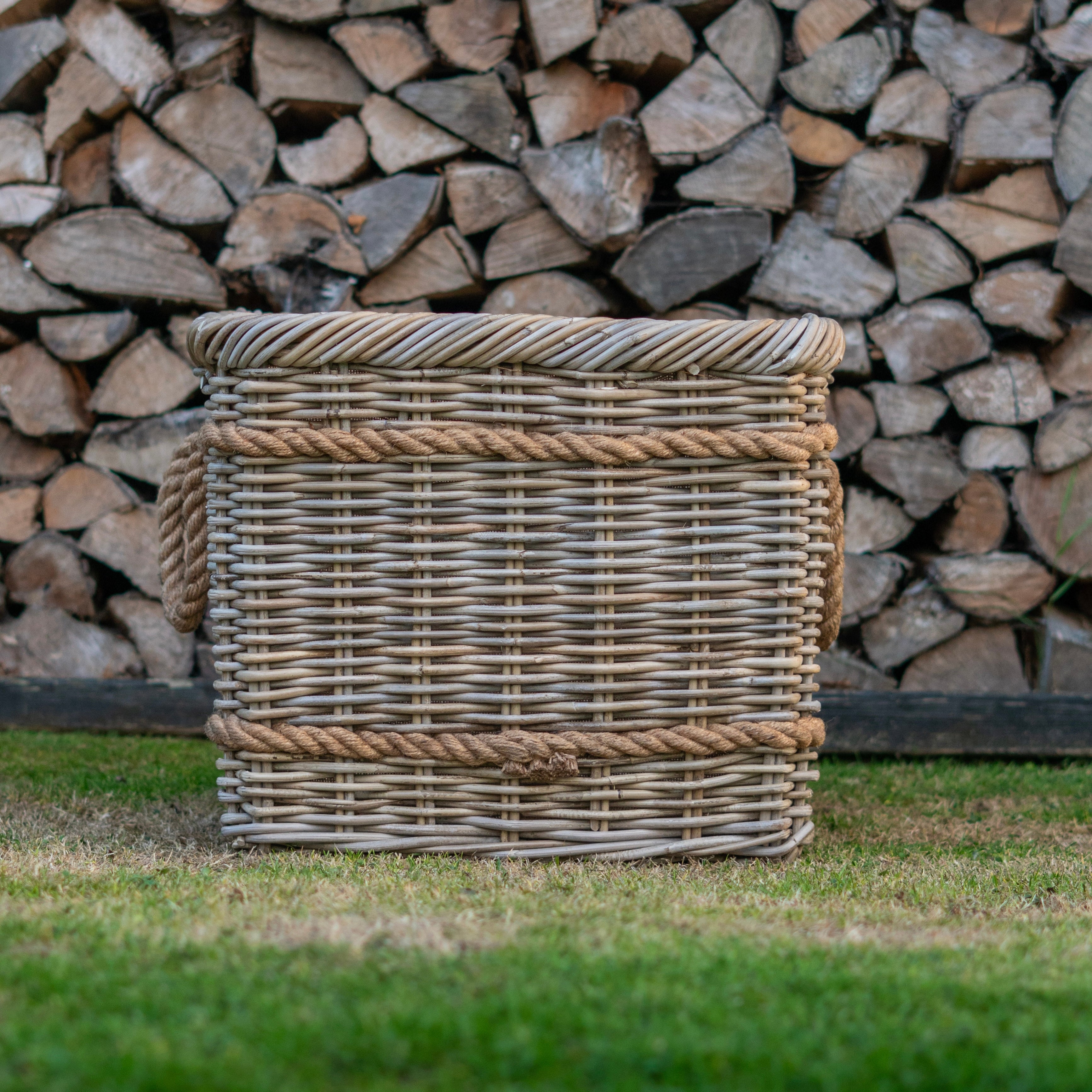 Square Rattan Log Basket
