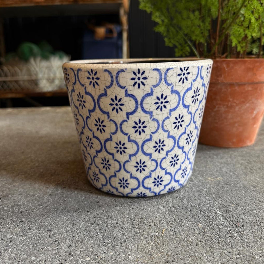 Crackle Glaze Plant Pot