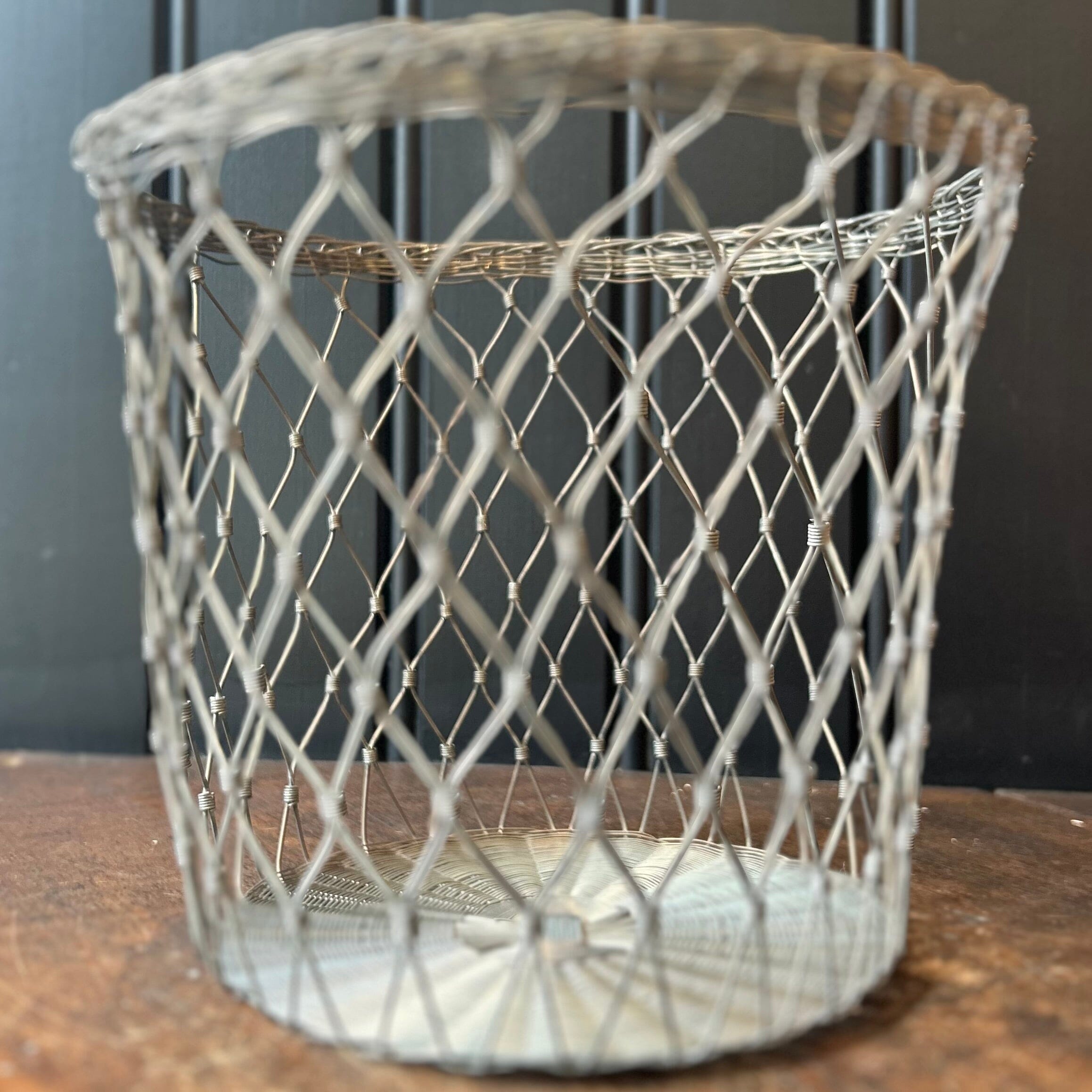 Galvanized Wire Basket Planter Basket planter Chic Antique