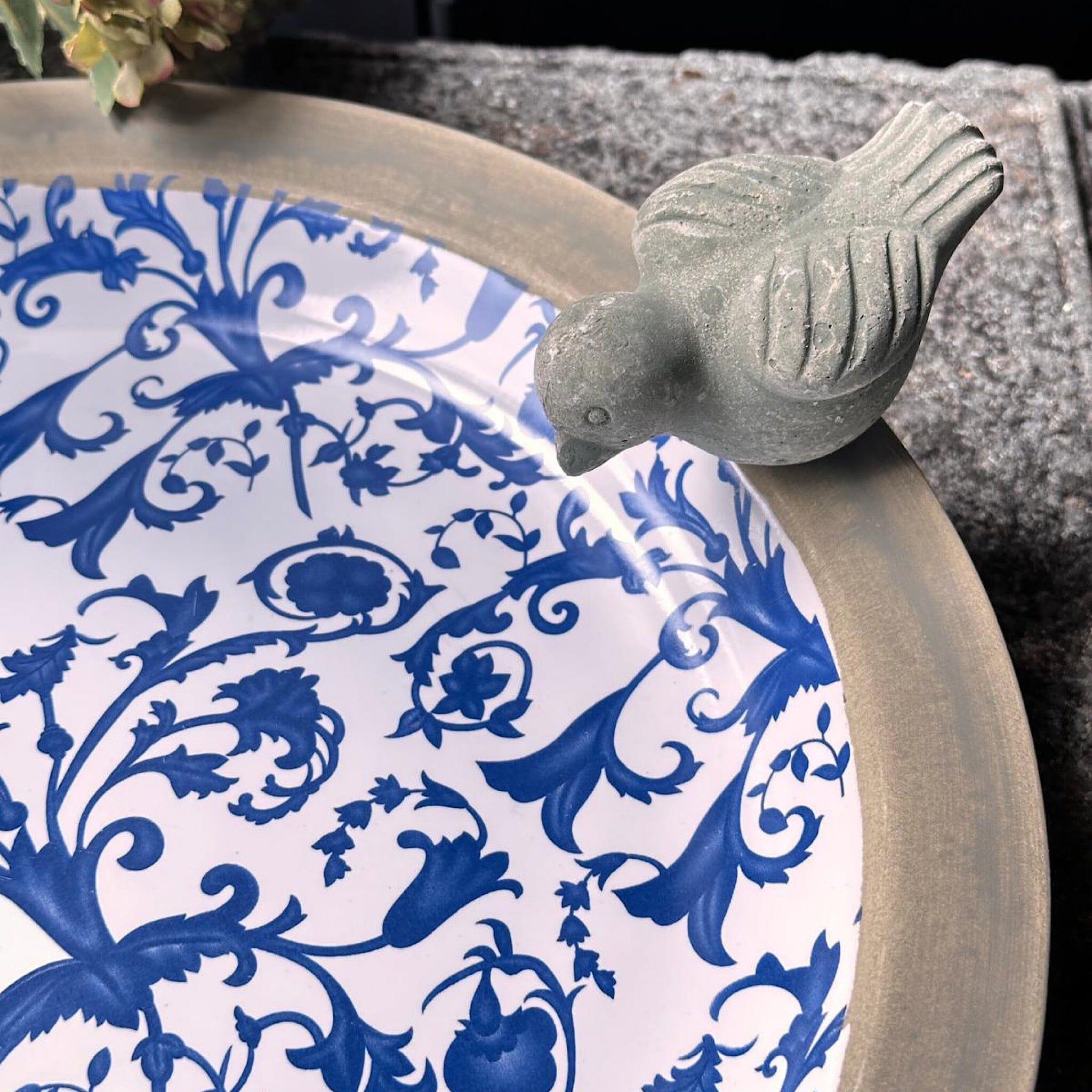 Glazed Ceramic Birdbath Bird Bath Fallen Fruits