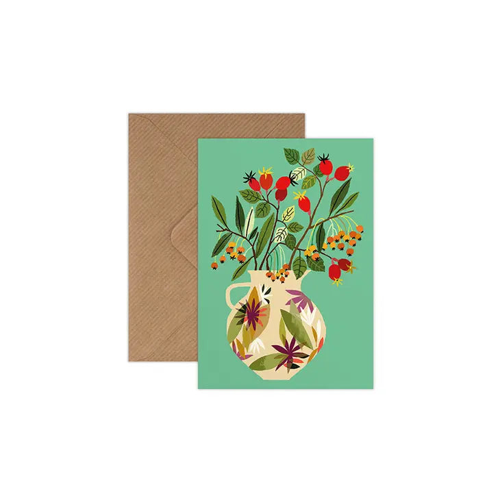 Greetings Cards by Brie Harrison Greetings card Henderson's Rosehips