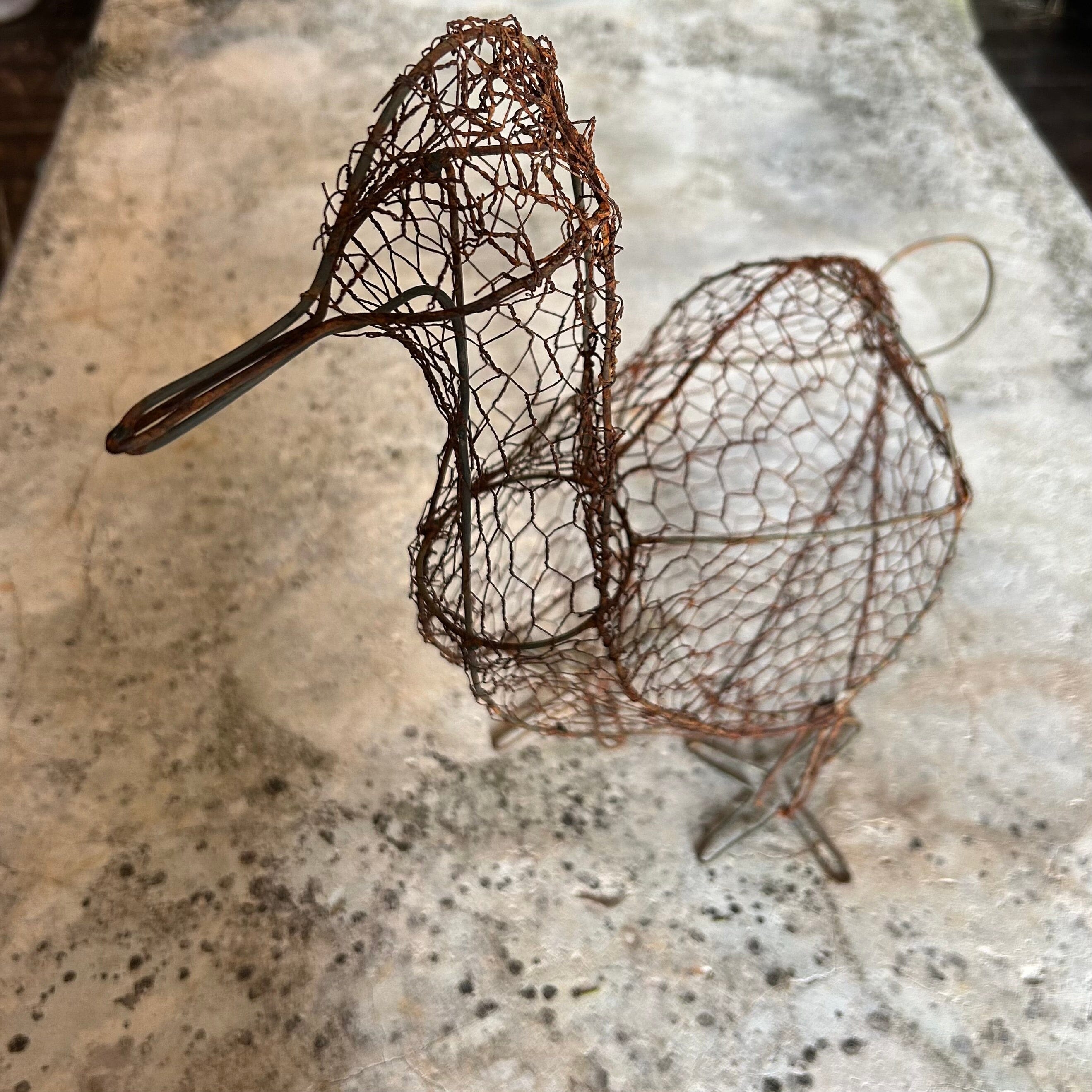 Handmade Wire Duck Sculpture Wire Duck Henderson's 