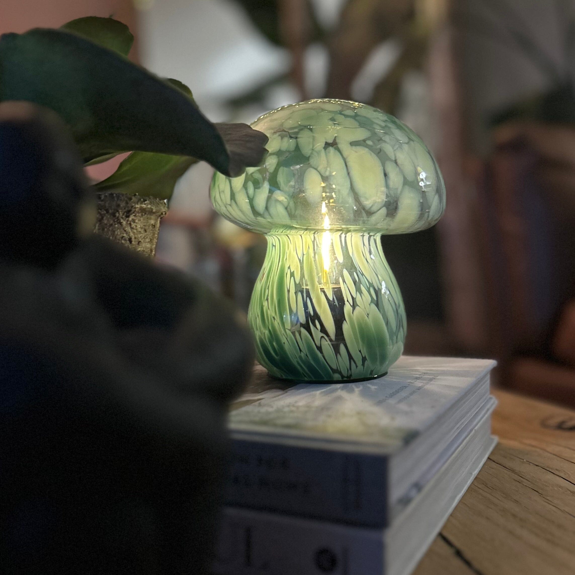 Mushroom LED Lamp - Forest Green LED Mushroom Lamp Henderson's 