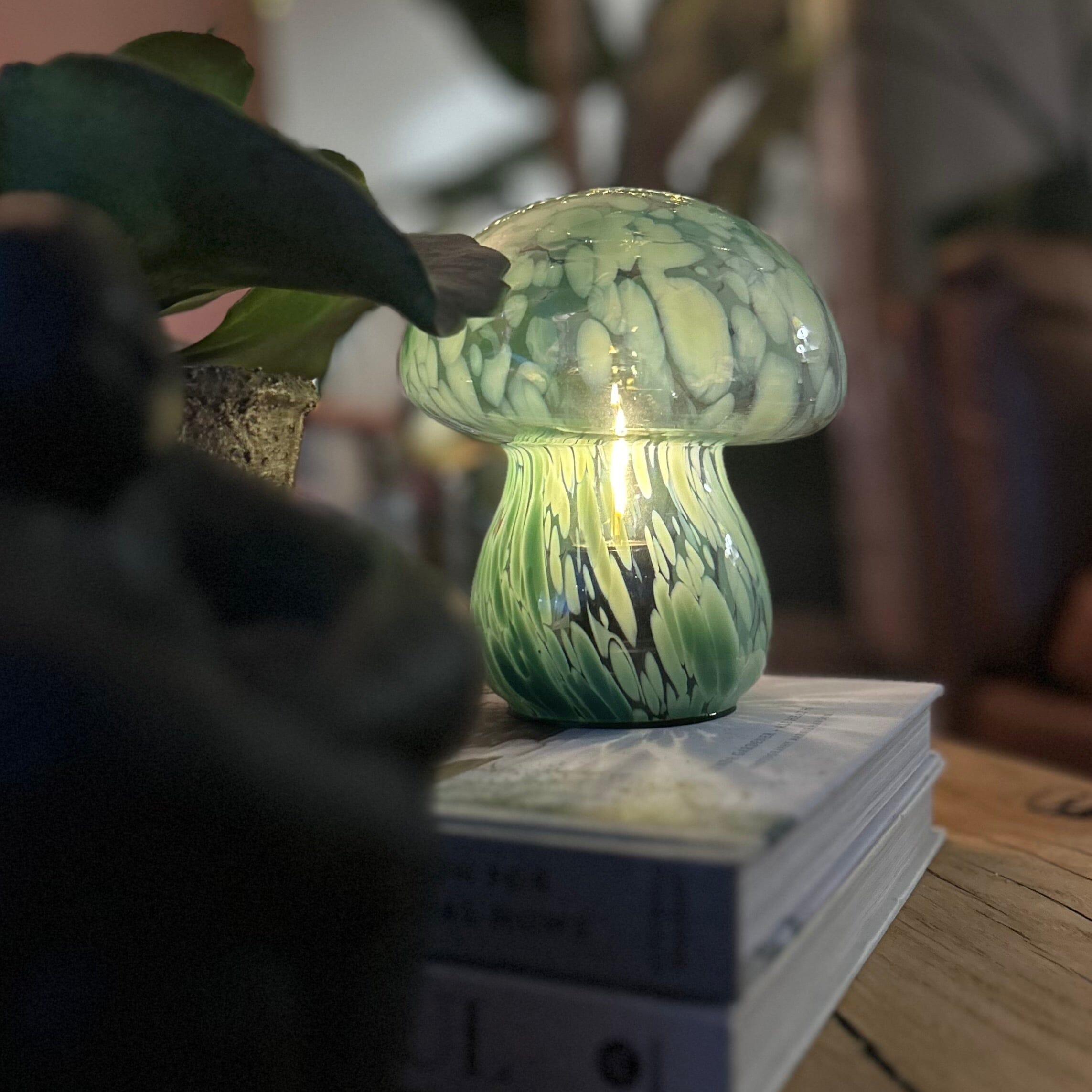 Mushroom LED Lamp - Forest Green LED Mushroom Lamp Henderson's