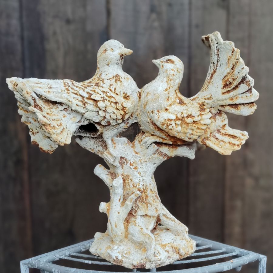Cast Iron Garden Doves Ornament