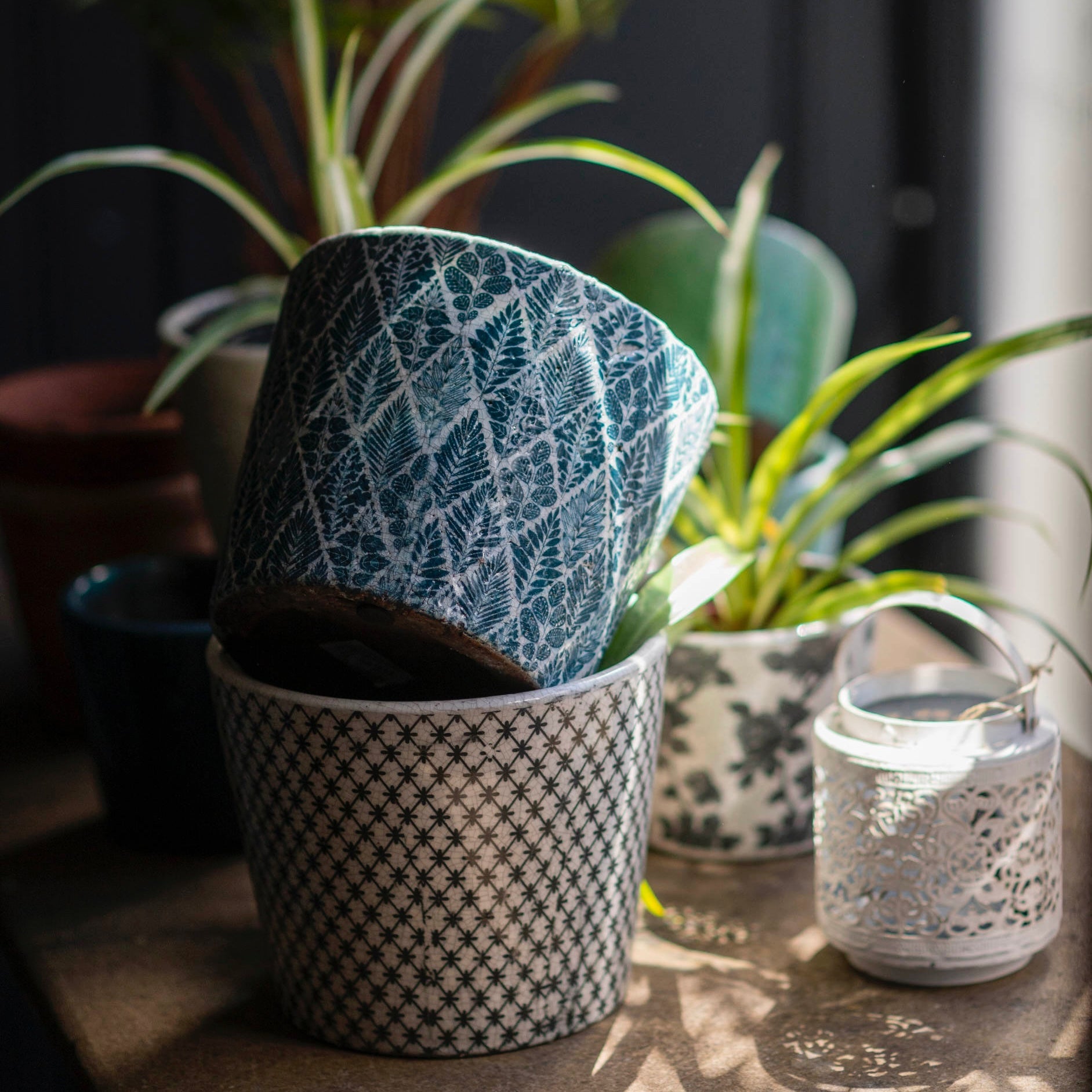 Crackle Glaze Pot Pots & Planters Plant pots Glazed Henderson's 